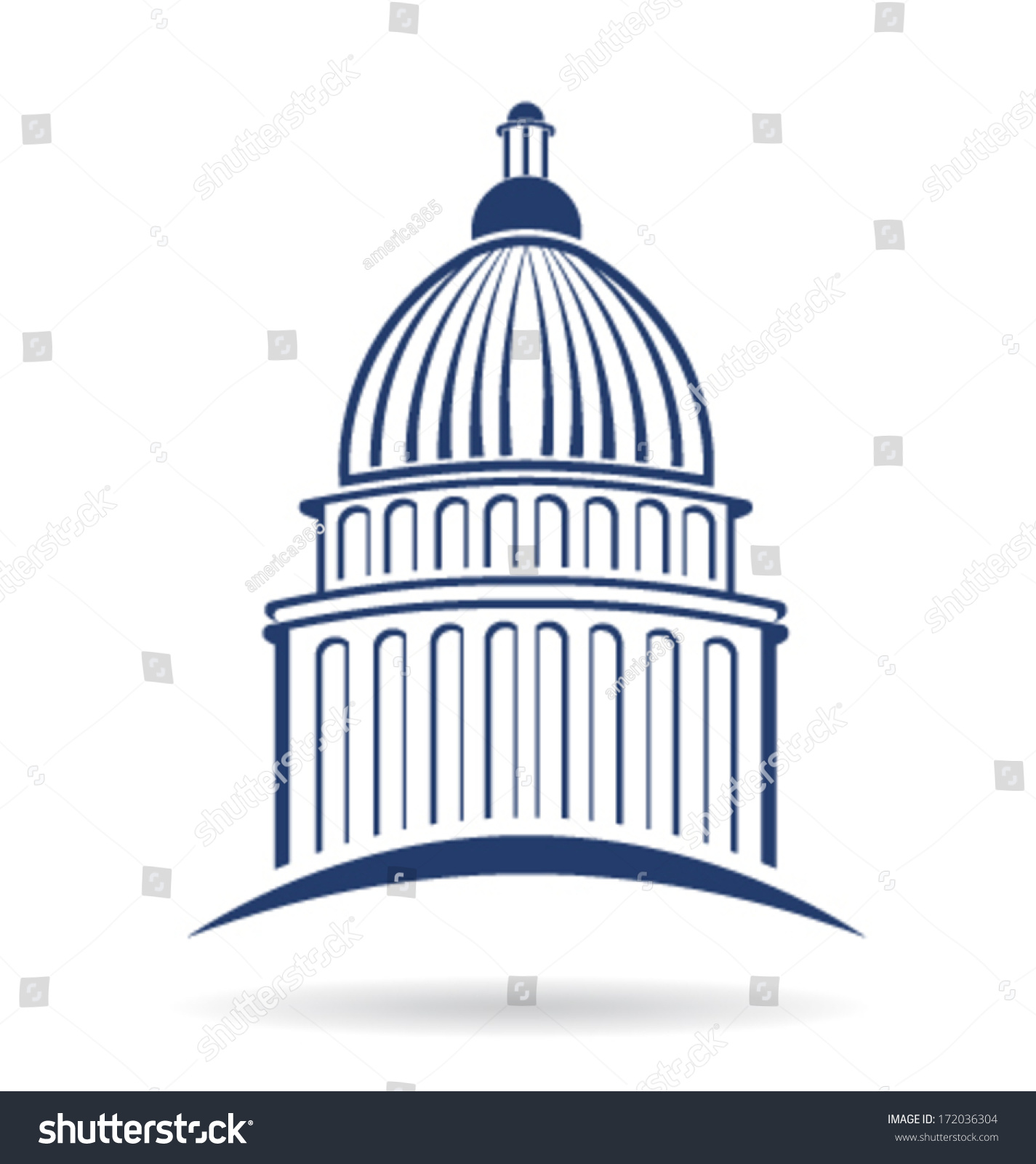 Vector Capitol Building Icon Stock Vector (Royalty Free) 172036304