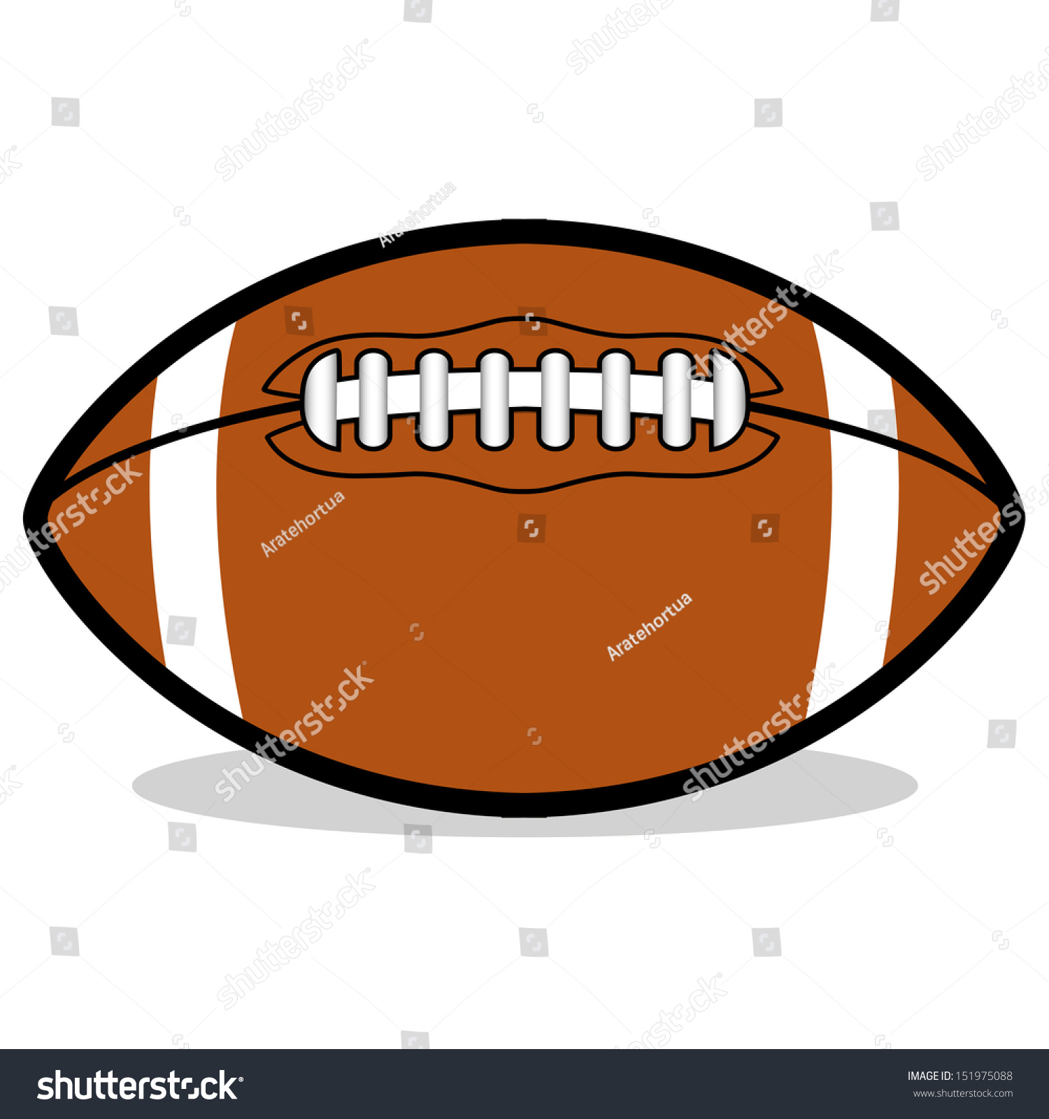 Vector Cartoon American Football Ball Stock Vector 151975088 - Shutterstock