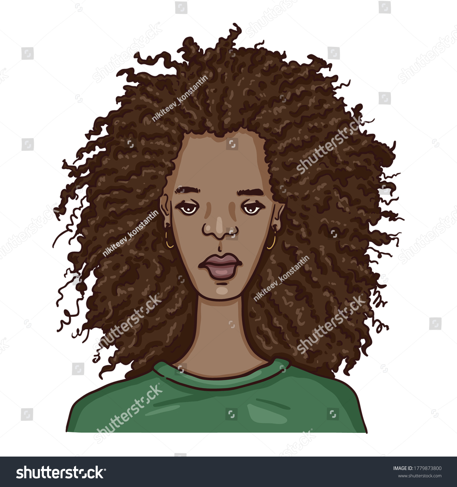 Vector Cartoon Character African American Young Stock Vector Royalty Free 1779873800 Vector Cartoon Character African American Young Stock Vector Royalty Free 1779873800