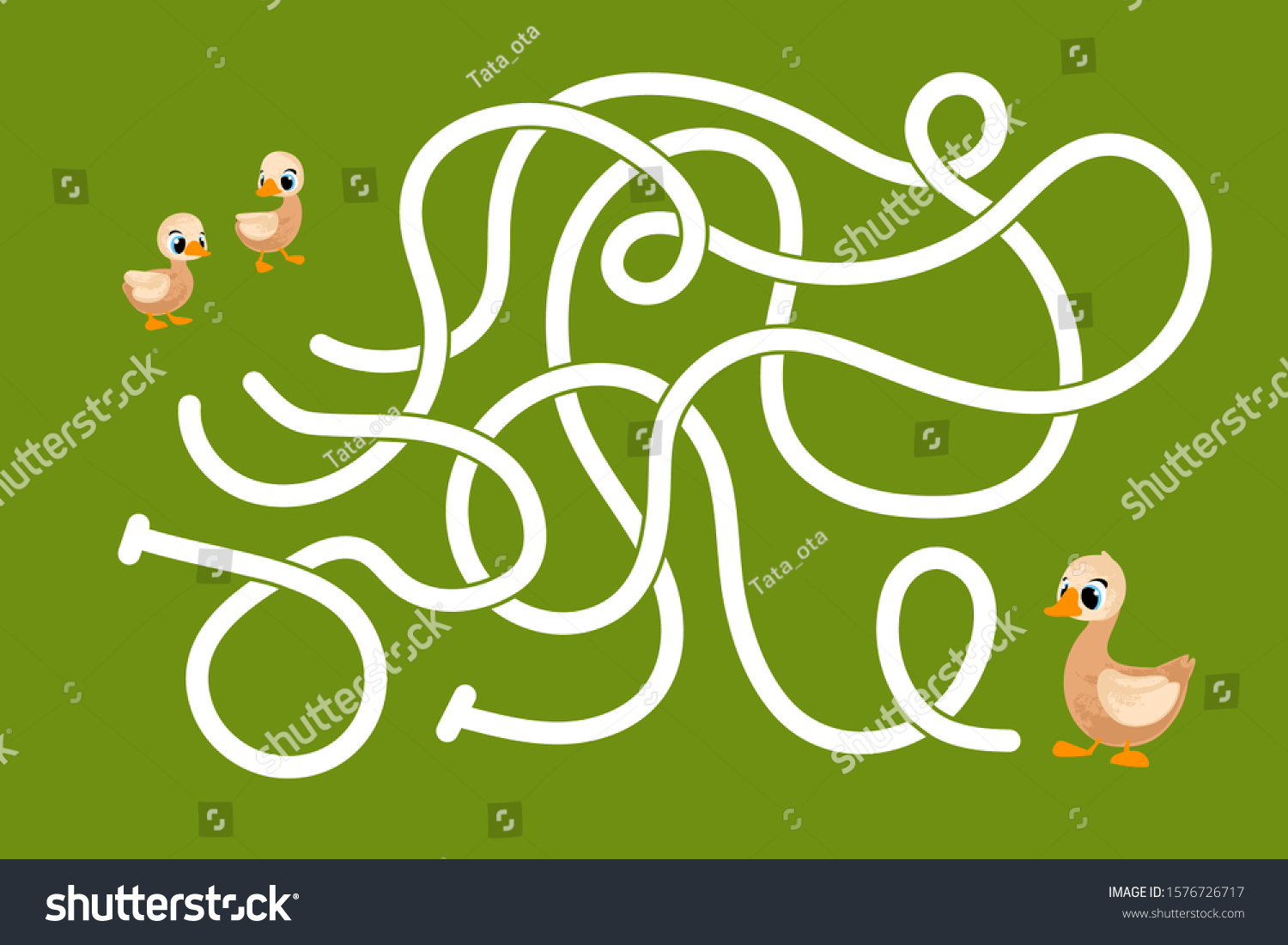 Vector Cartoon Duck Duckling Childrens Style Stock Vector (Royalty Free ...