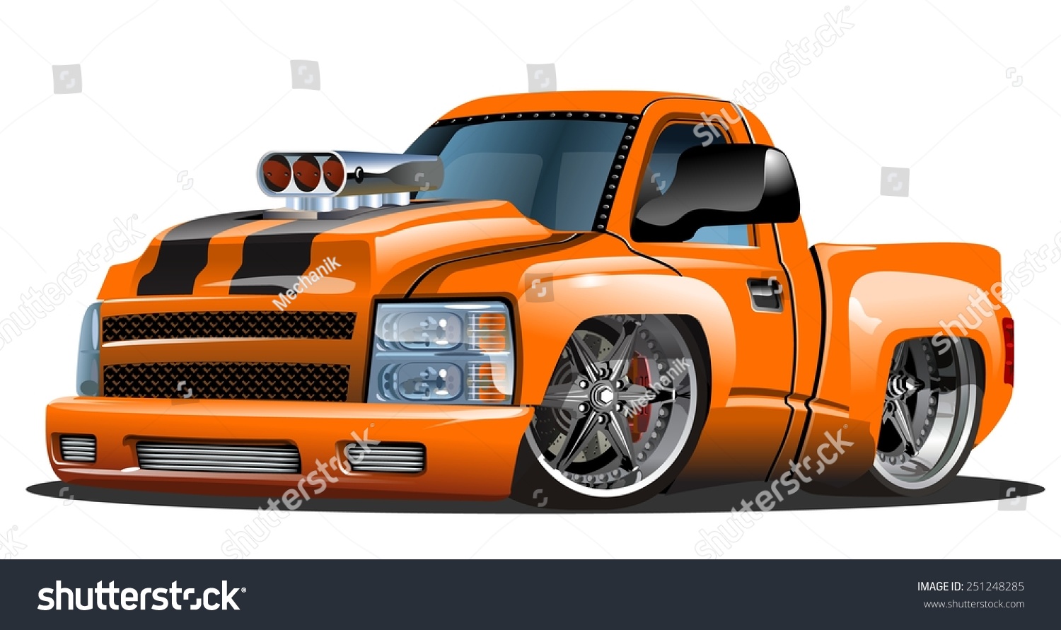 Vector Cartoon Hot Rod. Available Eps-10 Format Separated By Groups For ...