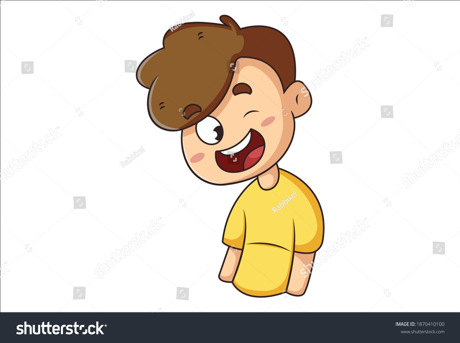 Vector Cartoon Illustration Boy Making Eyes Stock Vector (Royalty Free ...