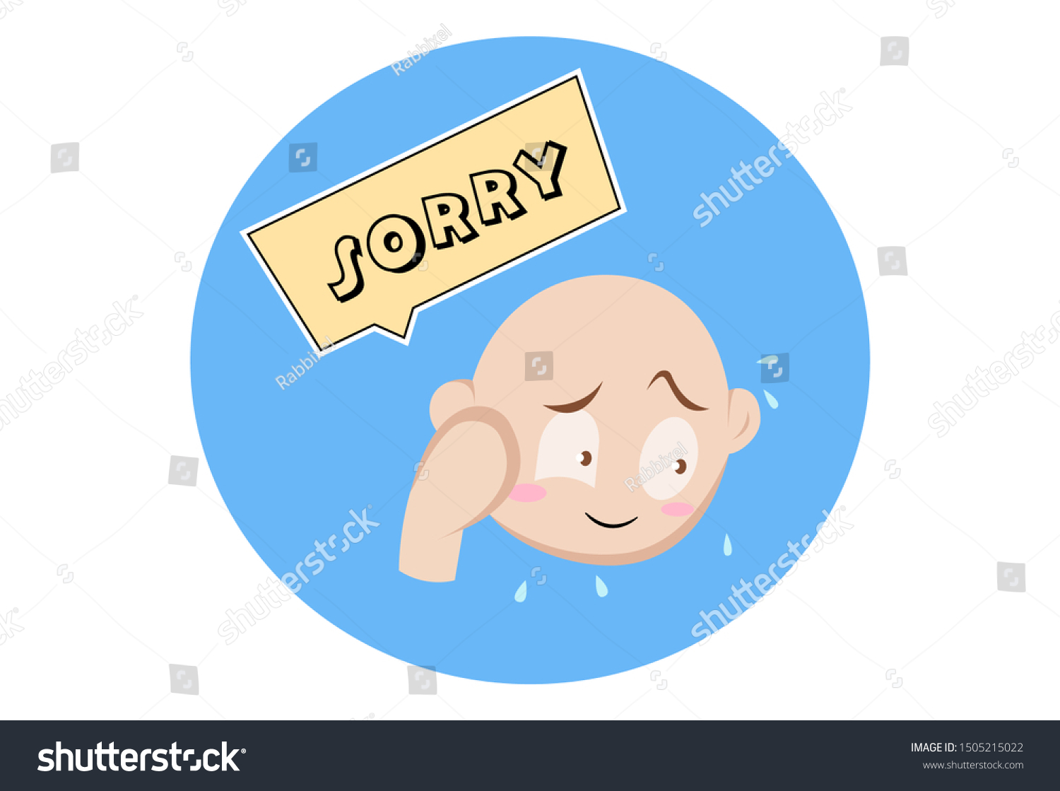 cute baby saying sorry