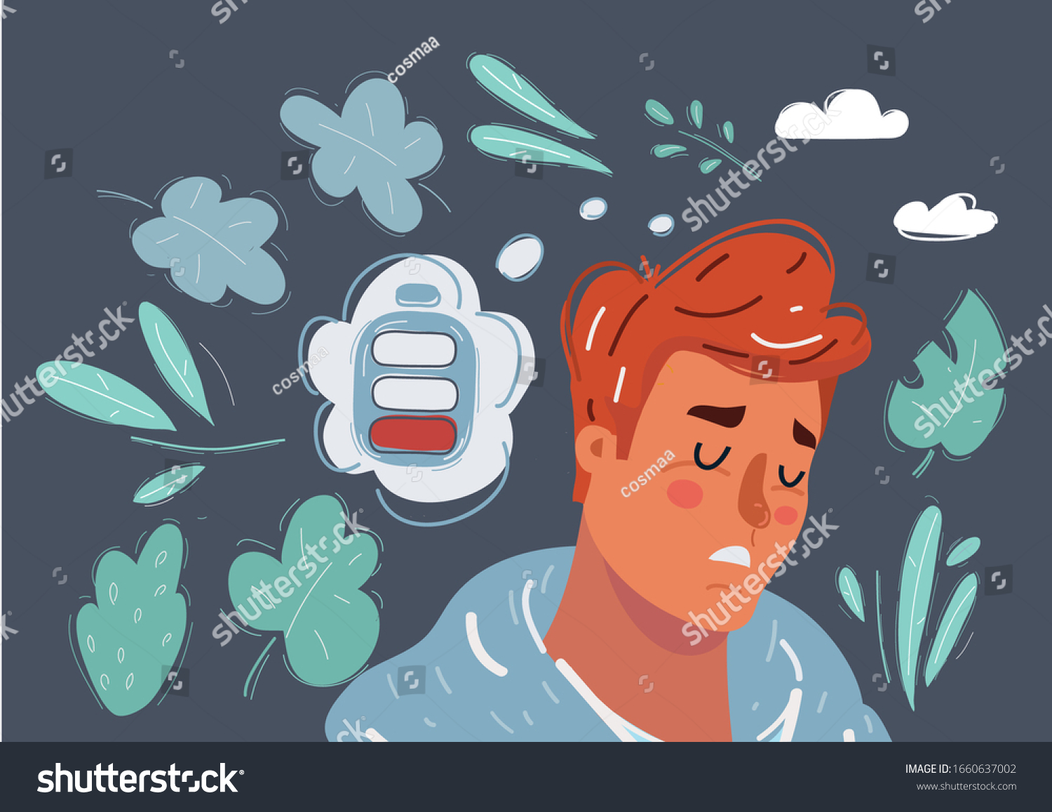 vector-cartoon-illustration-man-falling-asleep-stock-vektor-royaltyfri