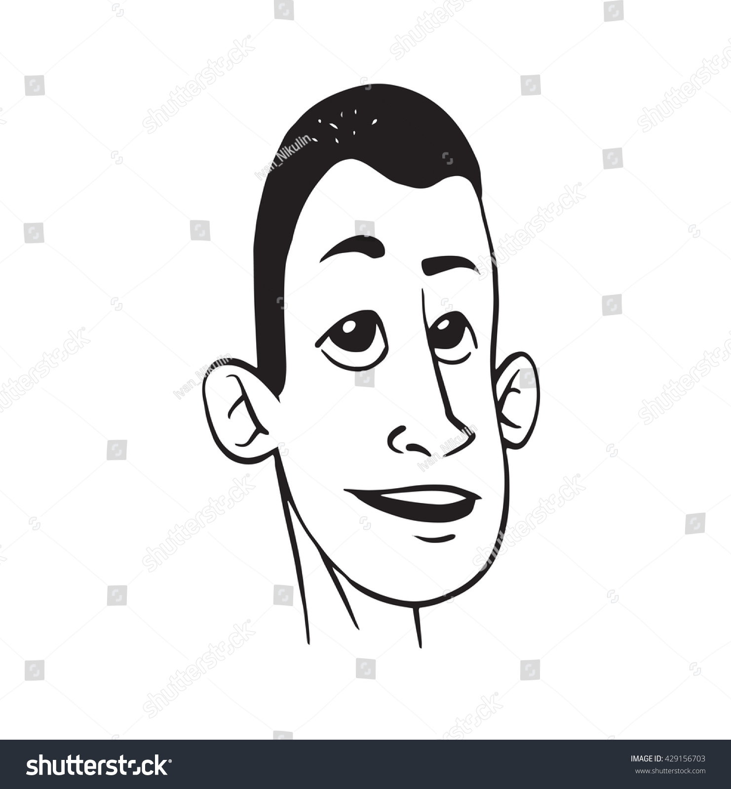 Short Hair Man Cartoon Character Stock Vector Illustration Of Crossed Child 30975083