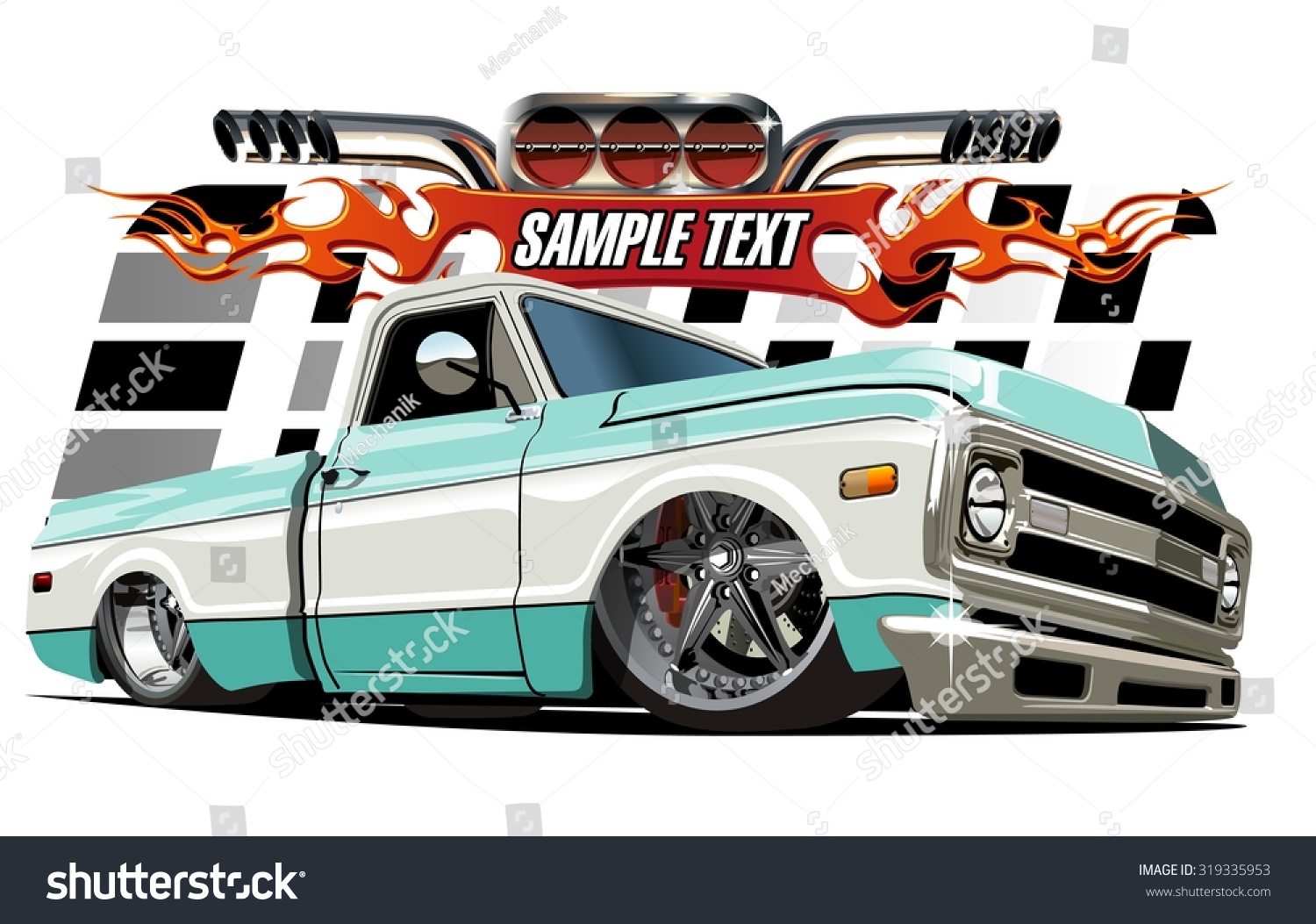 SVG of Vector cartoon Low rider. Available EPS-10 separated by groups and layers with transparency effects for one-click repaint svg