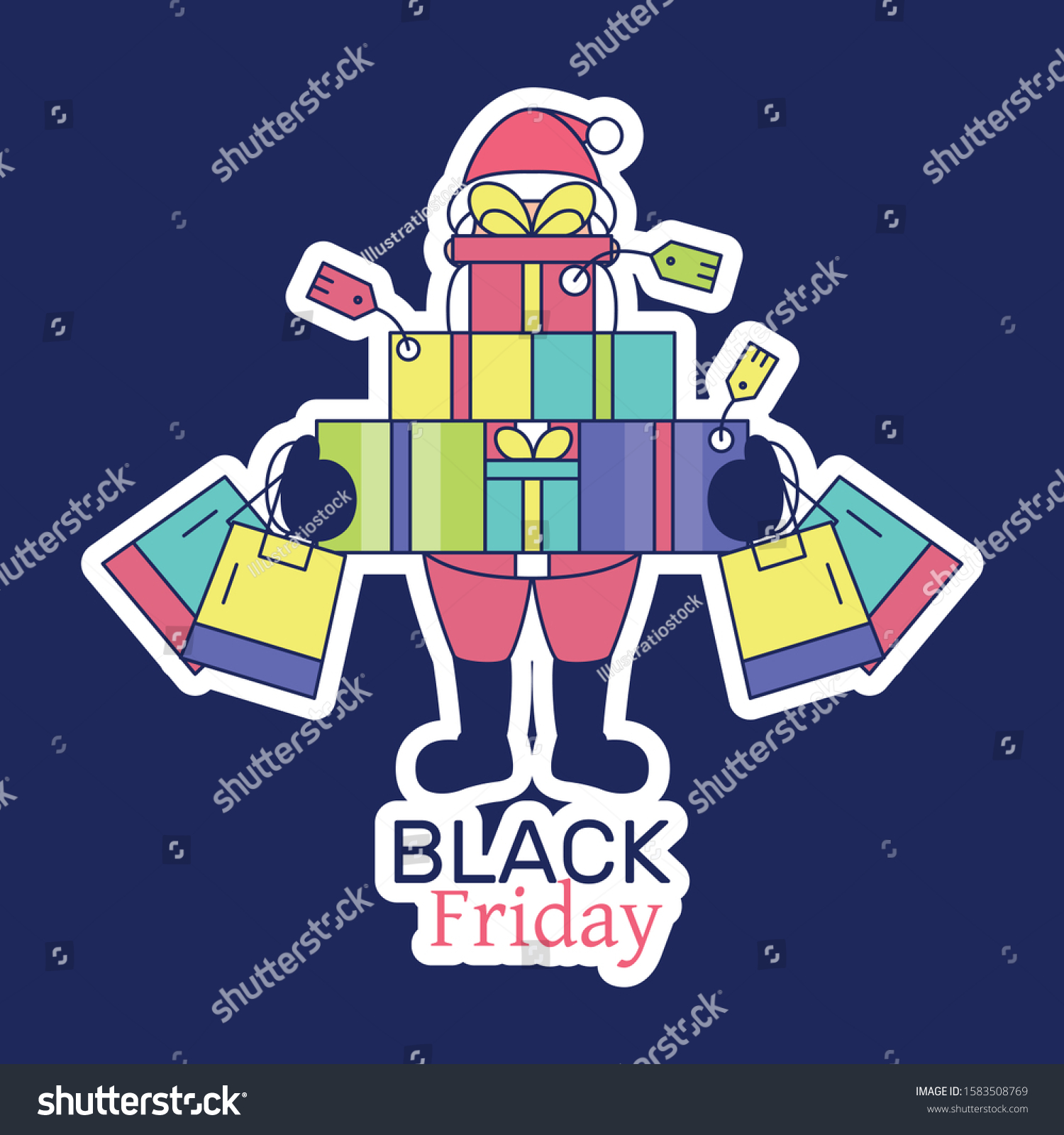 vector robot black friday