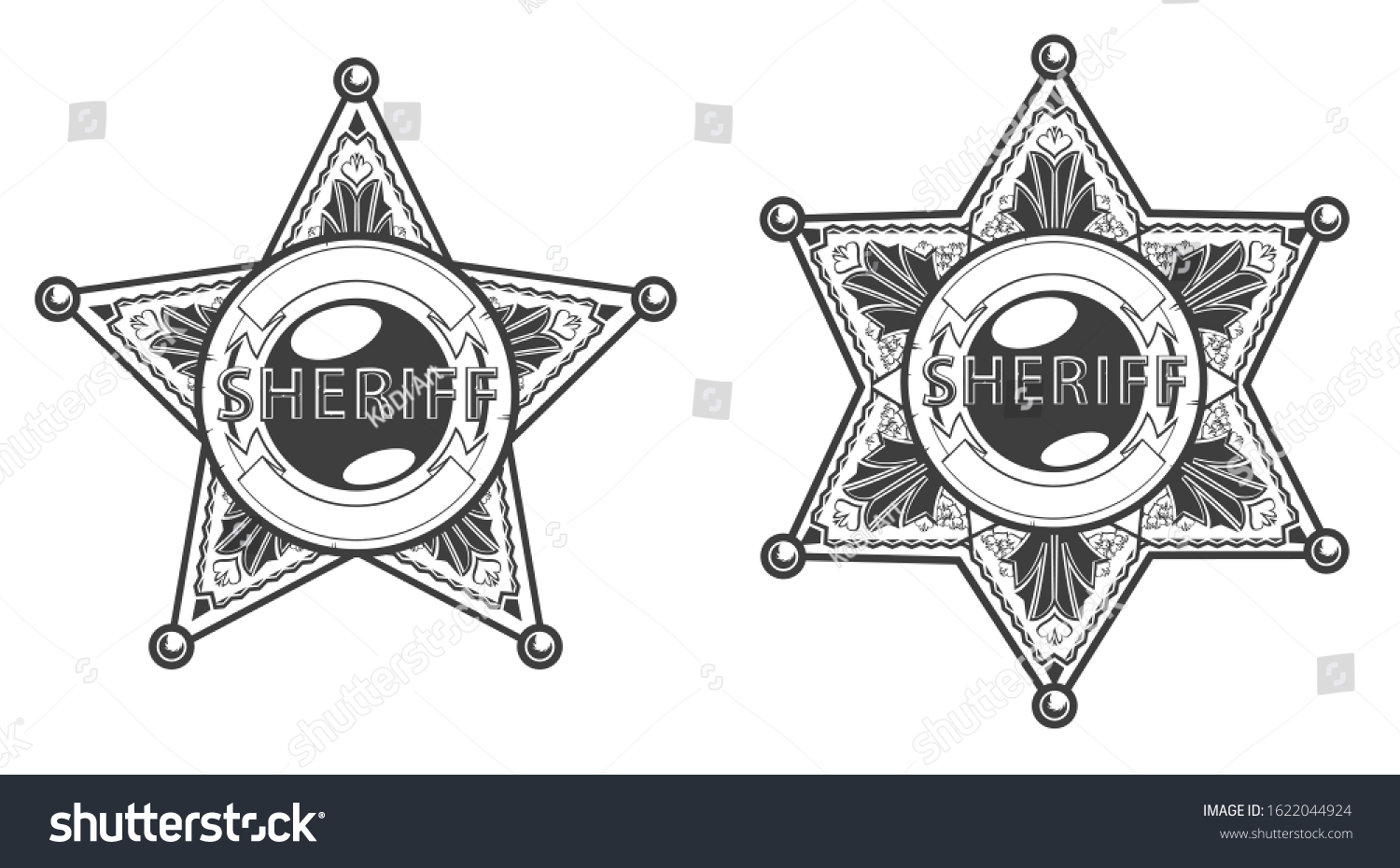 SVG of Vector cartoon sheriff star, vector illustration isolated on white background svg