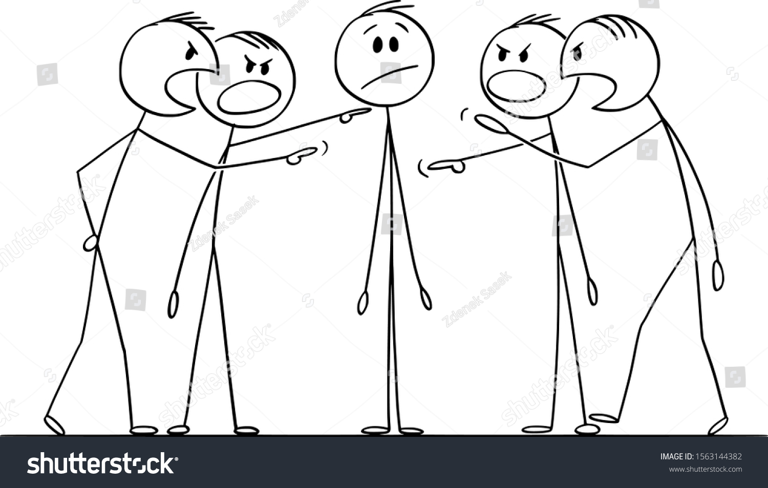 245 Stick figures bullying Stock Illustrations, Images & Vectors