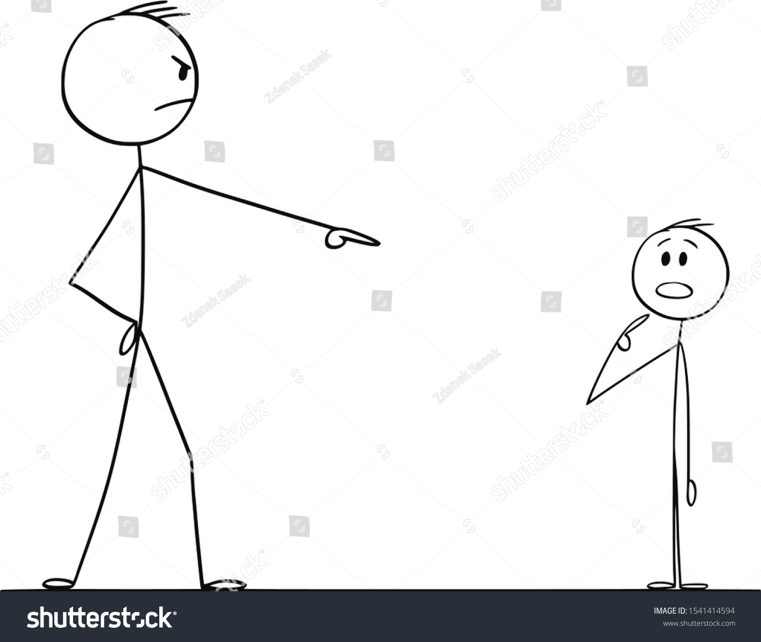 Vector Cartoon Stick Figure Drawing Conceptual 库存矢量图（免版税）1541414594 Shutterstock 4327