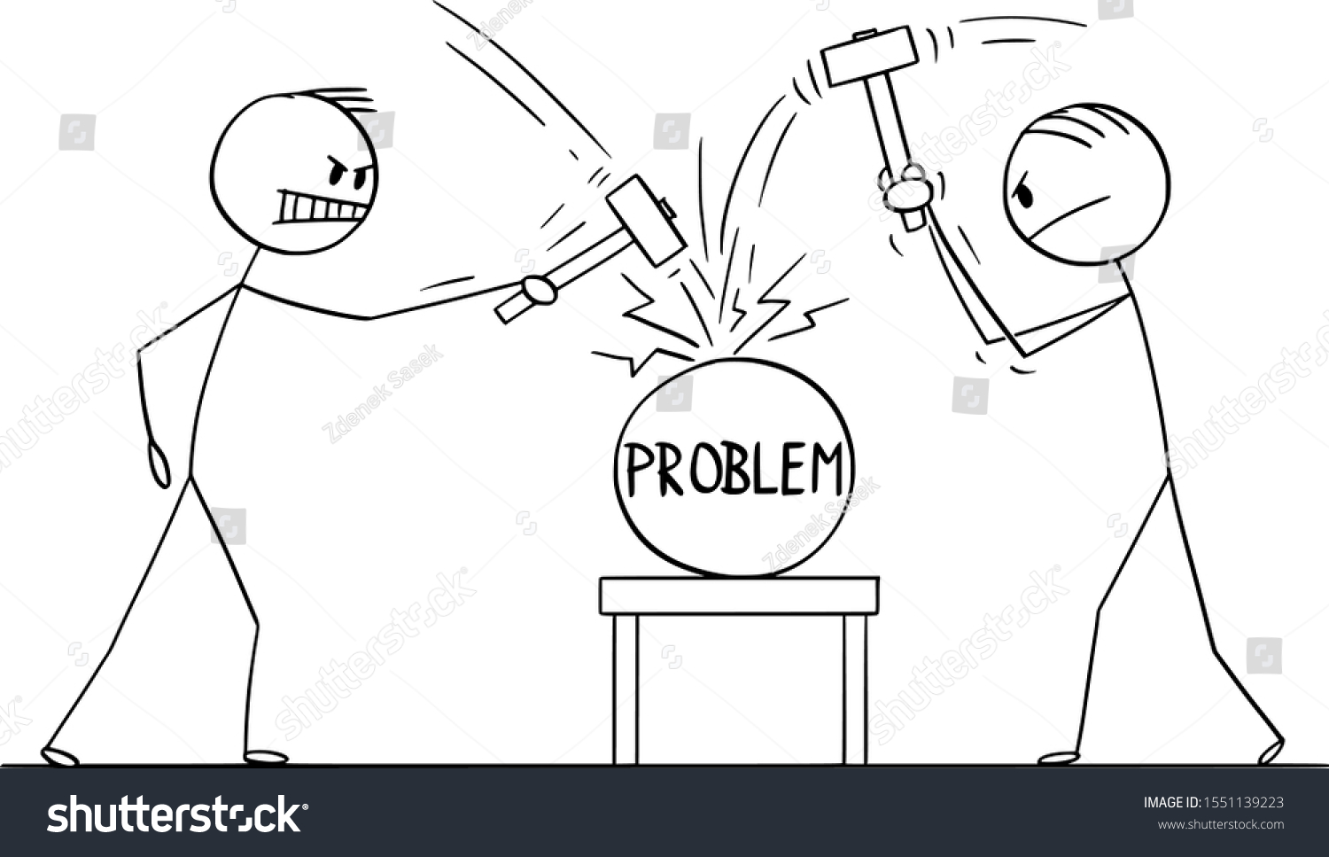 Vector Cartoon Stick Figure Drawing Conceptual Stock Vector (Royalty ...