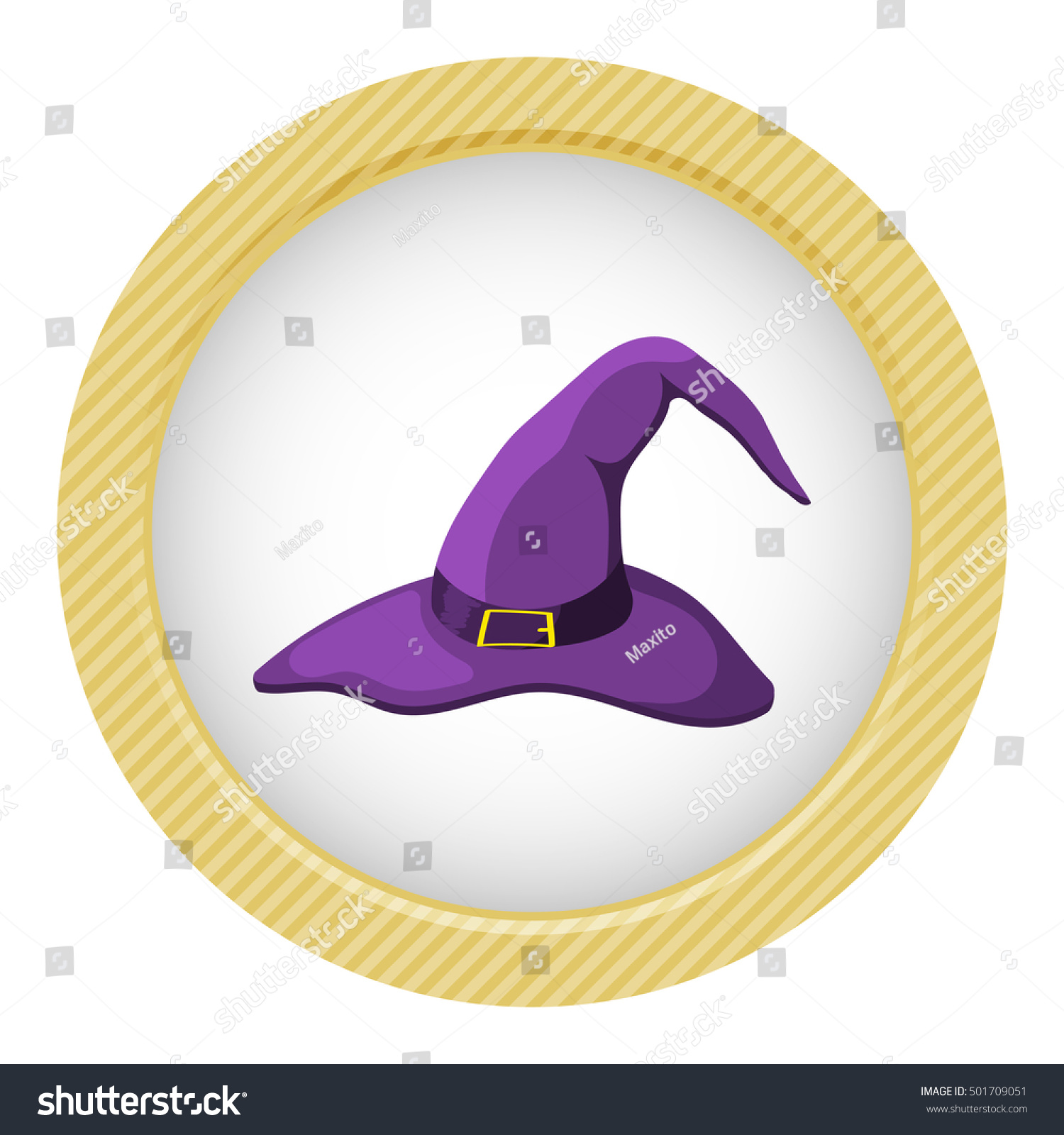 Vector Cartoon Witch Hat Stock Vector 501709051 - Shutterstock