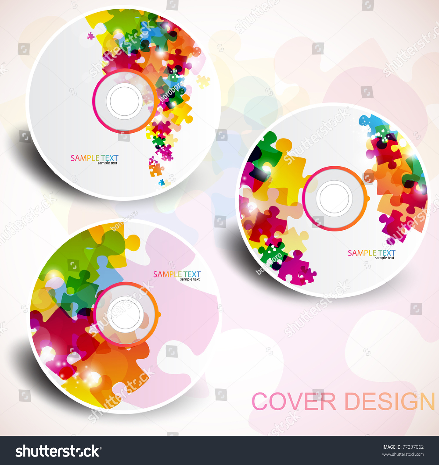 Vector Cd Cover Design Editable Templates Stock Vector (Royalty Free ...