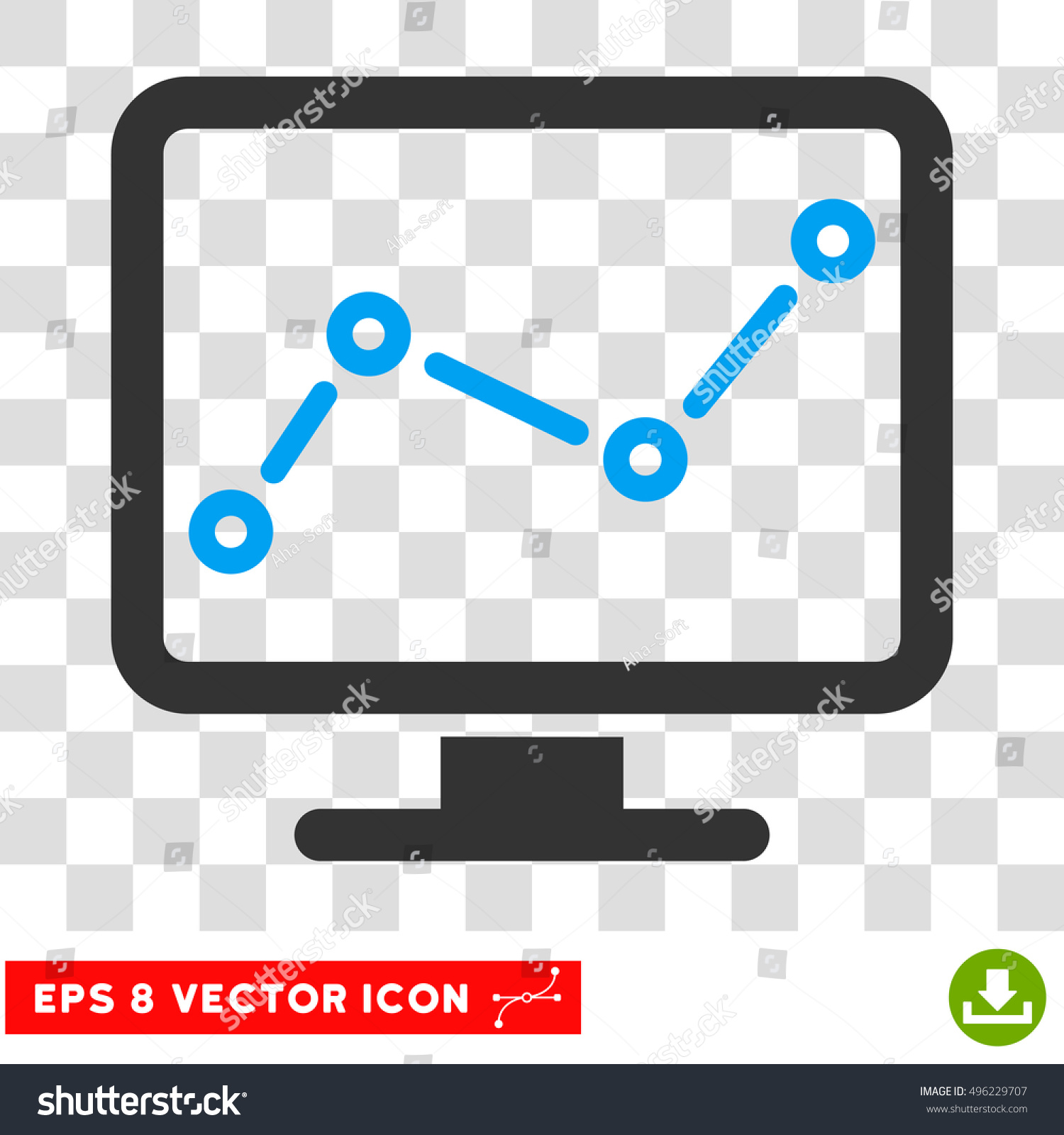 Vector Chart Monitoring Eps Vector Pictogram Stock Vector (Royalty Free ...