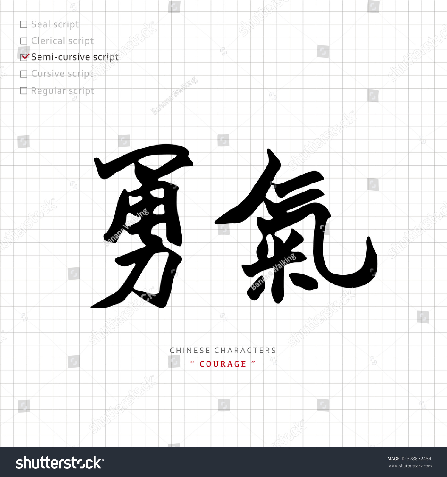 Vector Chinese Characters Calligraphy Hieroglyph Translation 库存矢量图 免版税