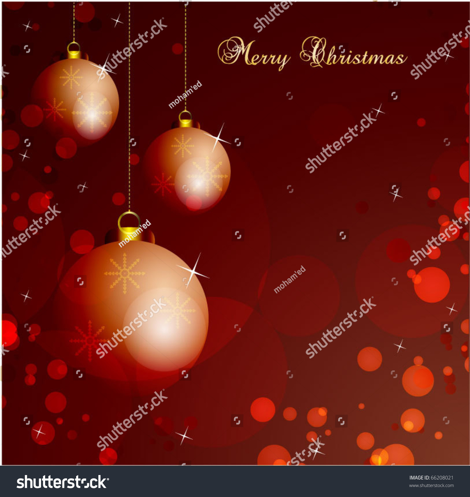 Vector Christmas Background Or Card - 66208021 : Shutterstock