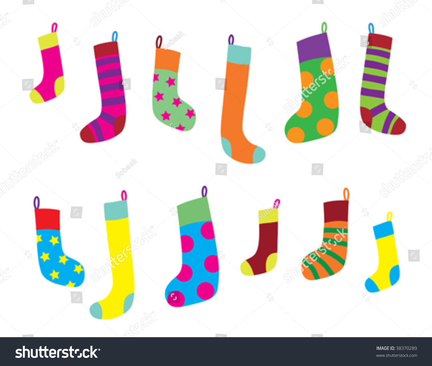 Vector Christmas Socks - 38370289 : Shutterstock