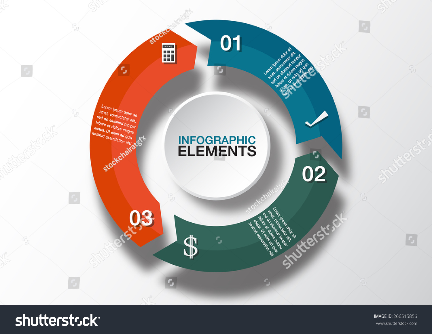 arrows circle infographic free vector Template Arrows Vector Circle Infographic Stock Diagram