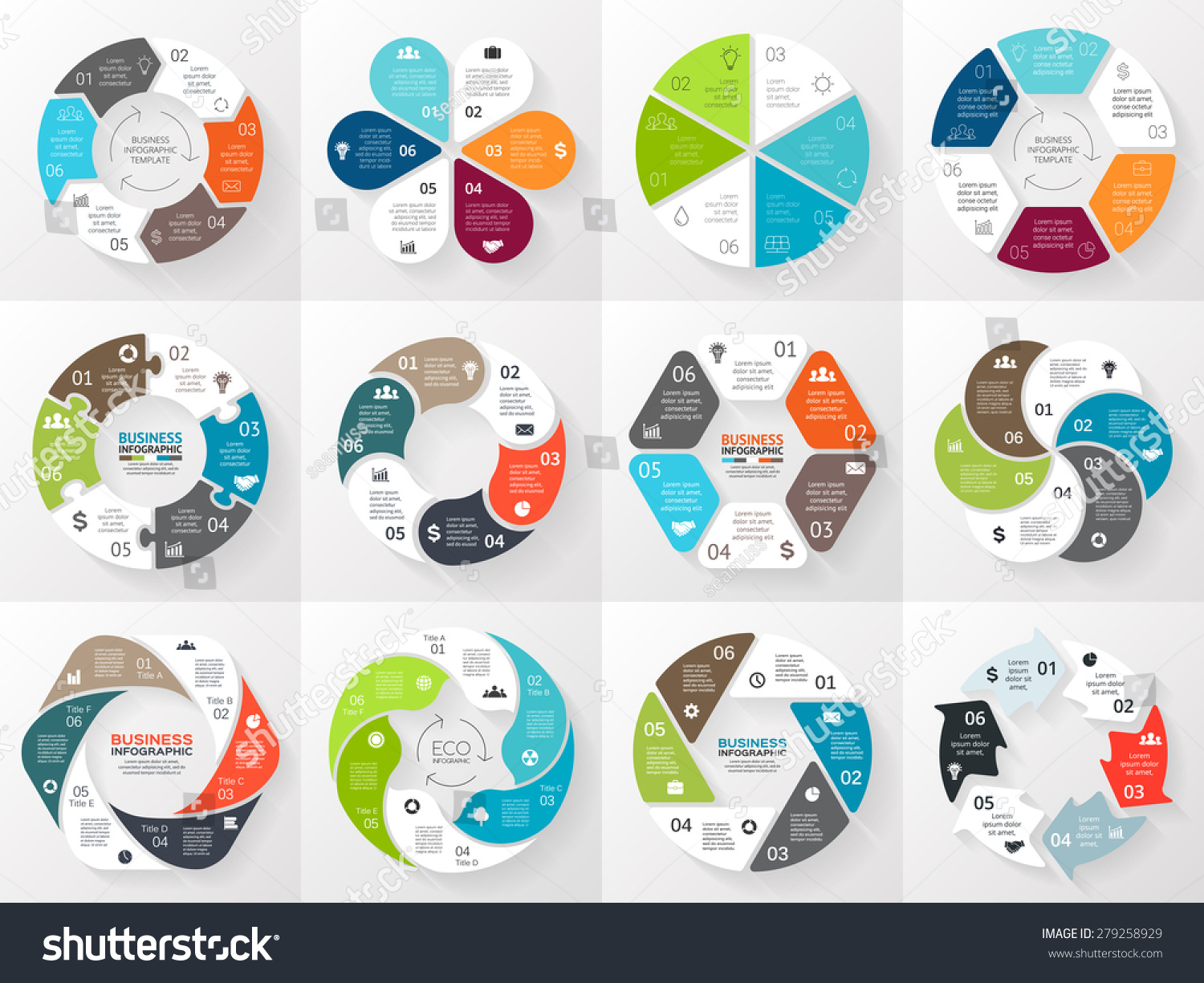 Vector Circle Arrows Infographic Template Cycle Stock Vector (Royalty ...