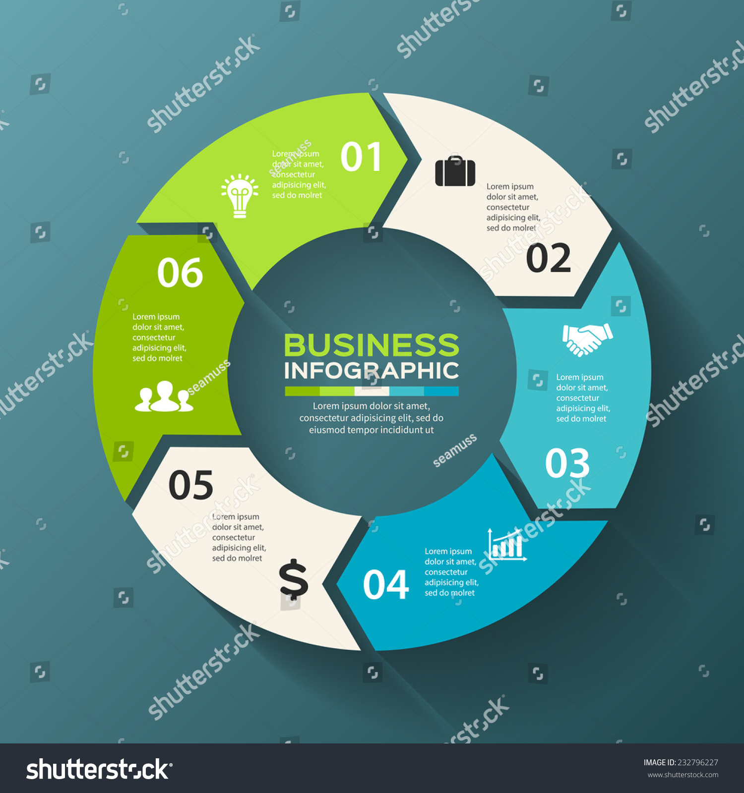 infographic free vector arrows circle Template Stock Circle Vector Diagram Arrows Infographic