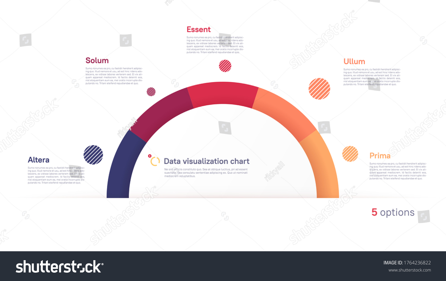 Vector Circle Chart Design Modern Template Stock Vector (Royalty Free