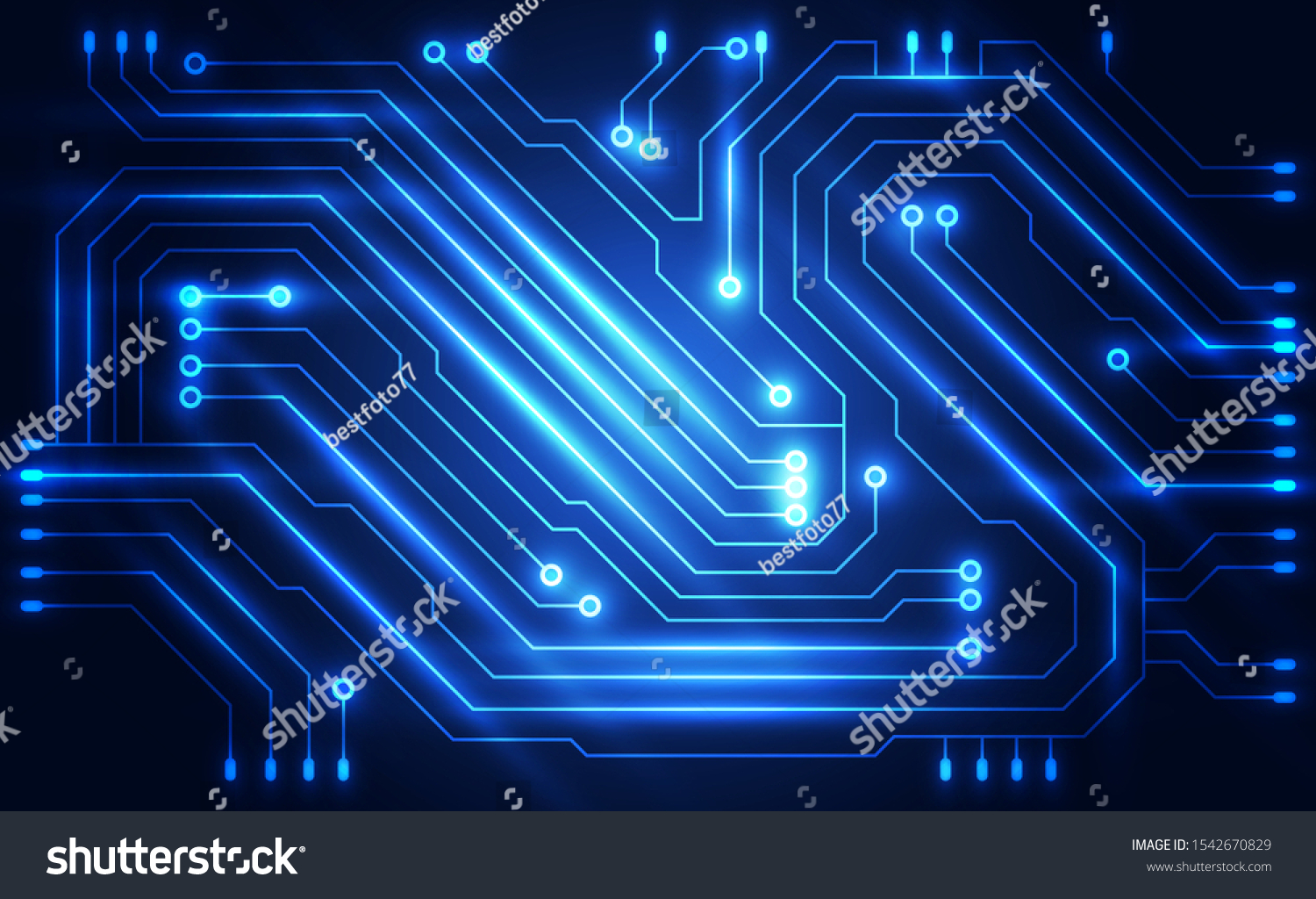 Vector Circuit Board Background Technology Illustration Stock Vector