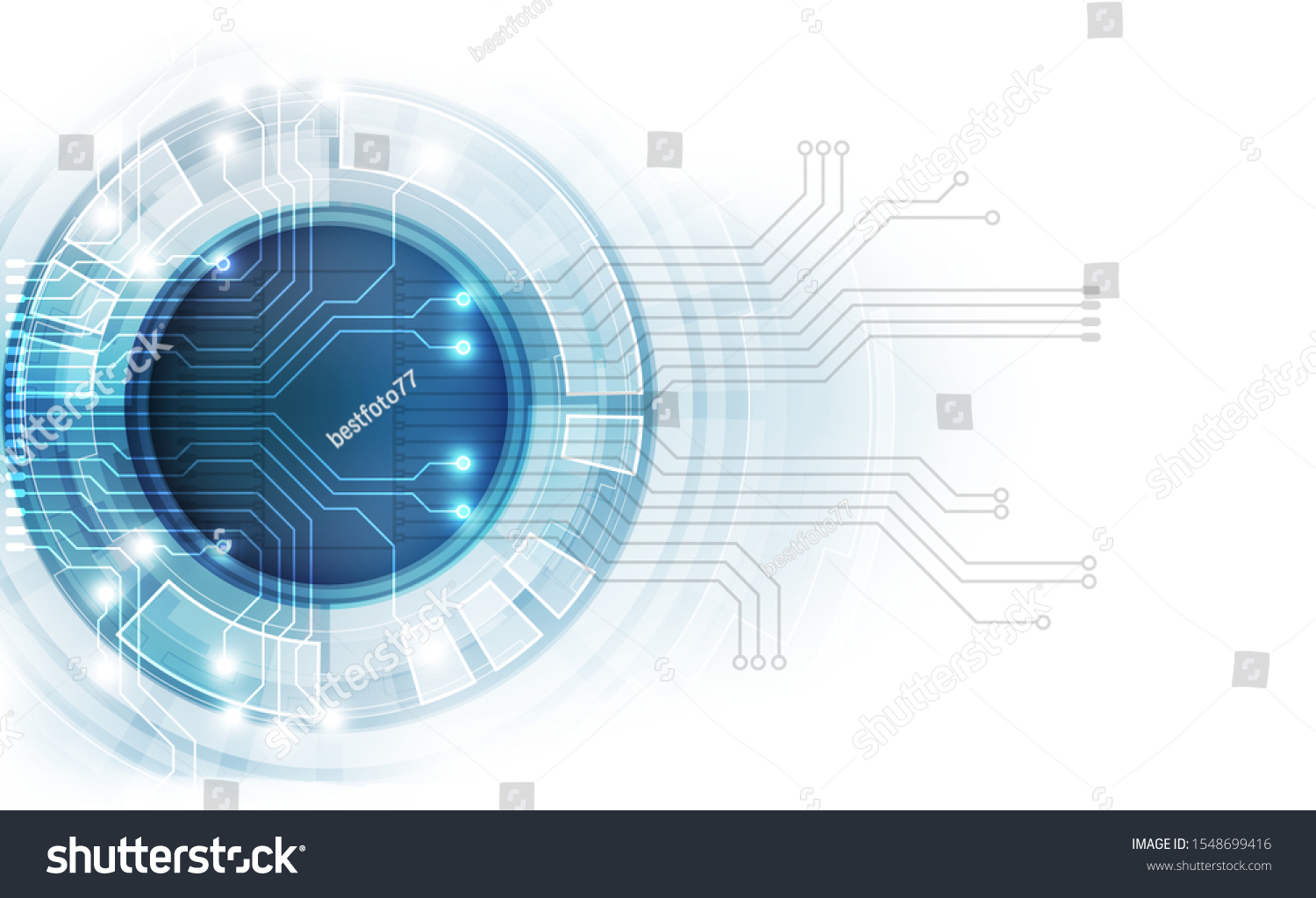 Vector Circuit Board Background Technology Illustration Stock Vector