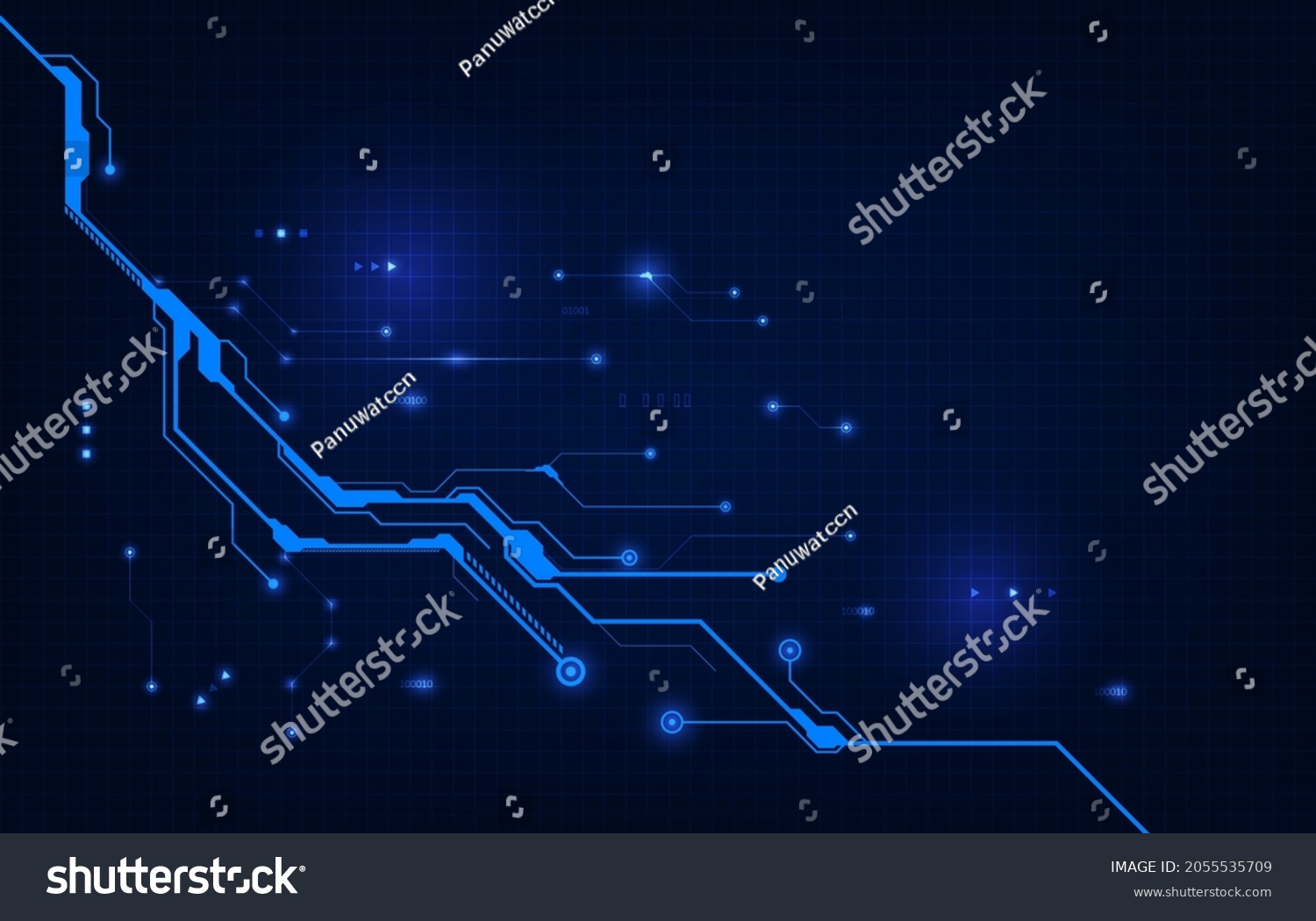 Vector Circuit Board Background Technology Illustration Stock Vector