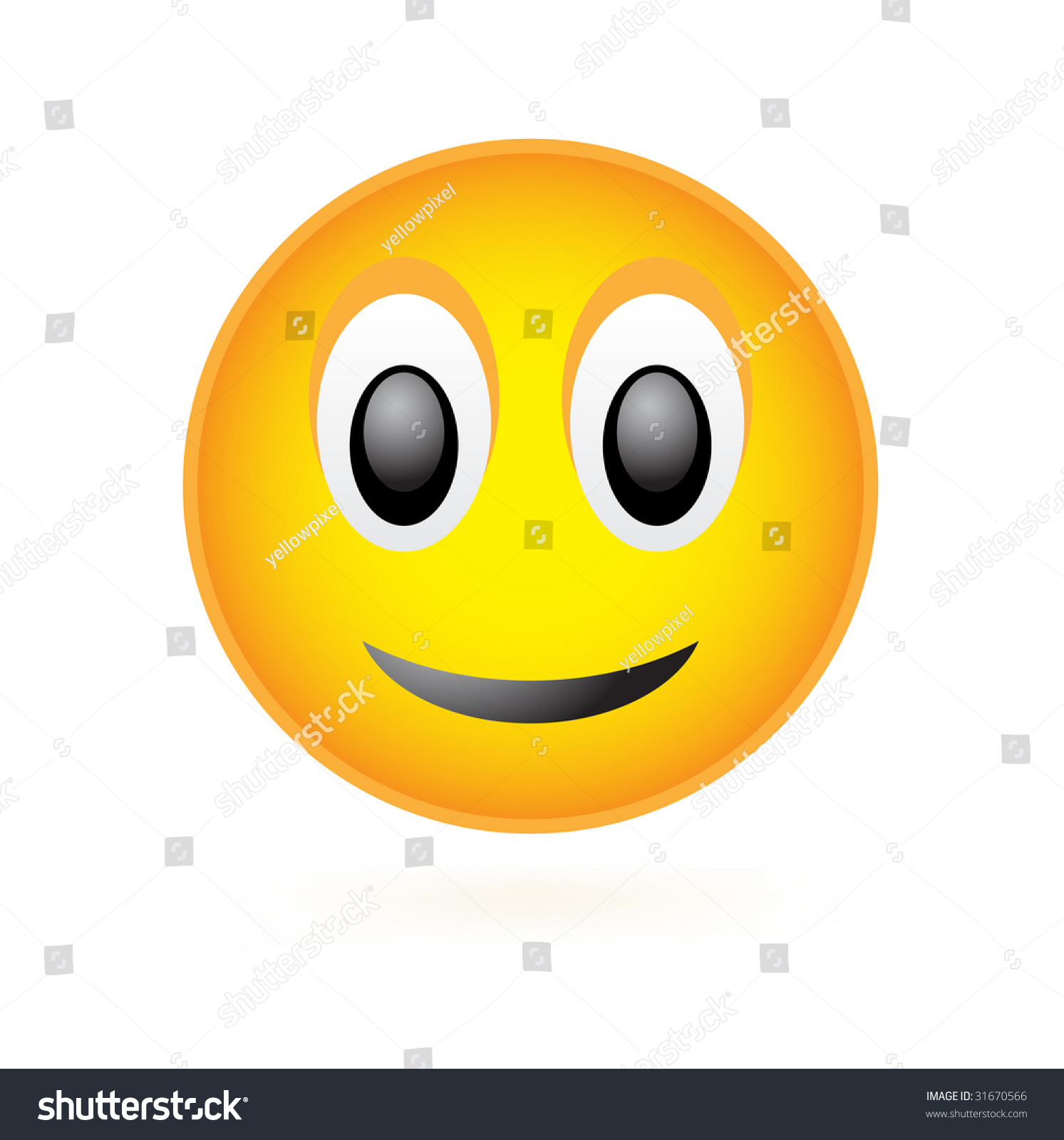 Vector Classic Smile Face Isolated On Stock Vector 31670566 - Shutterstock