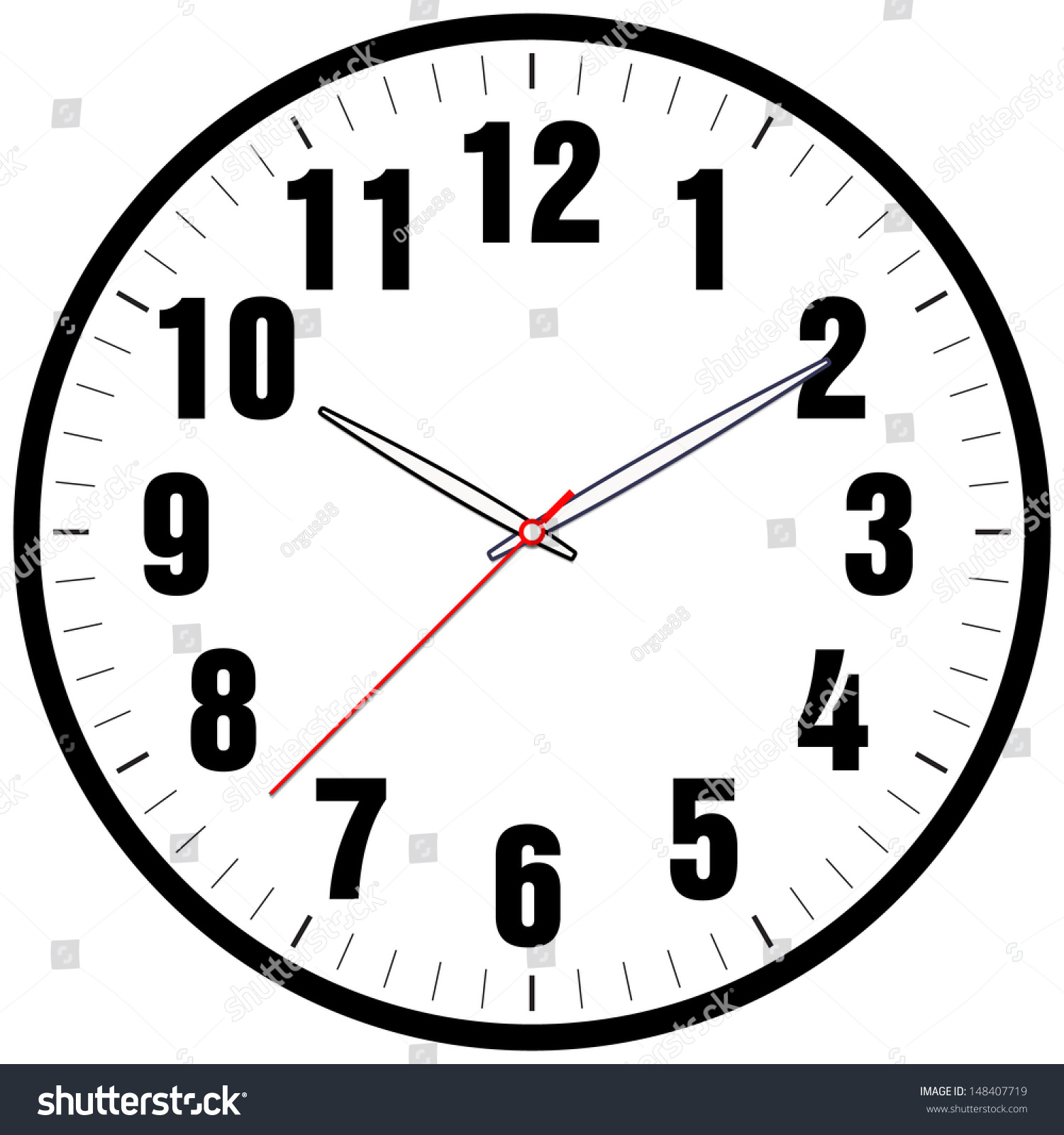 Vector Clock Face - 148407719 : Shutterstock