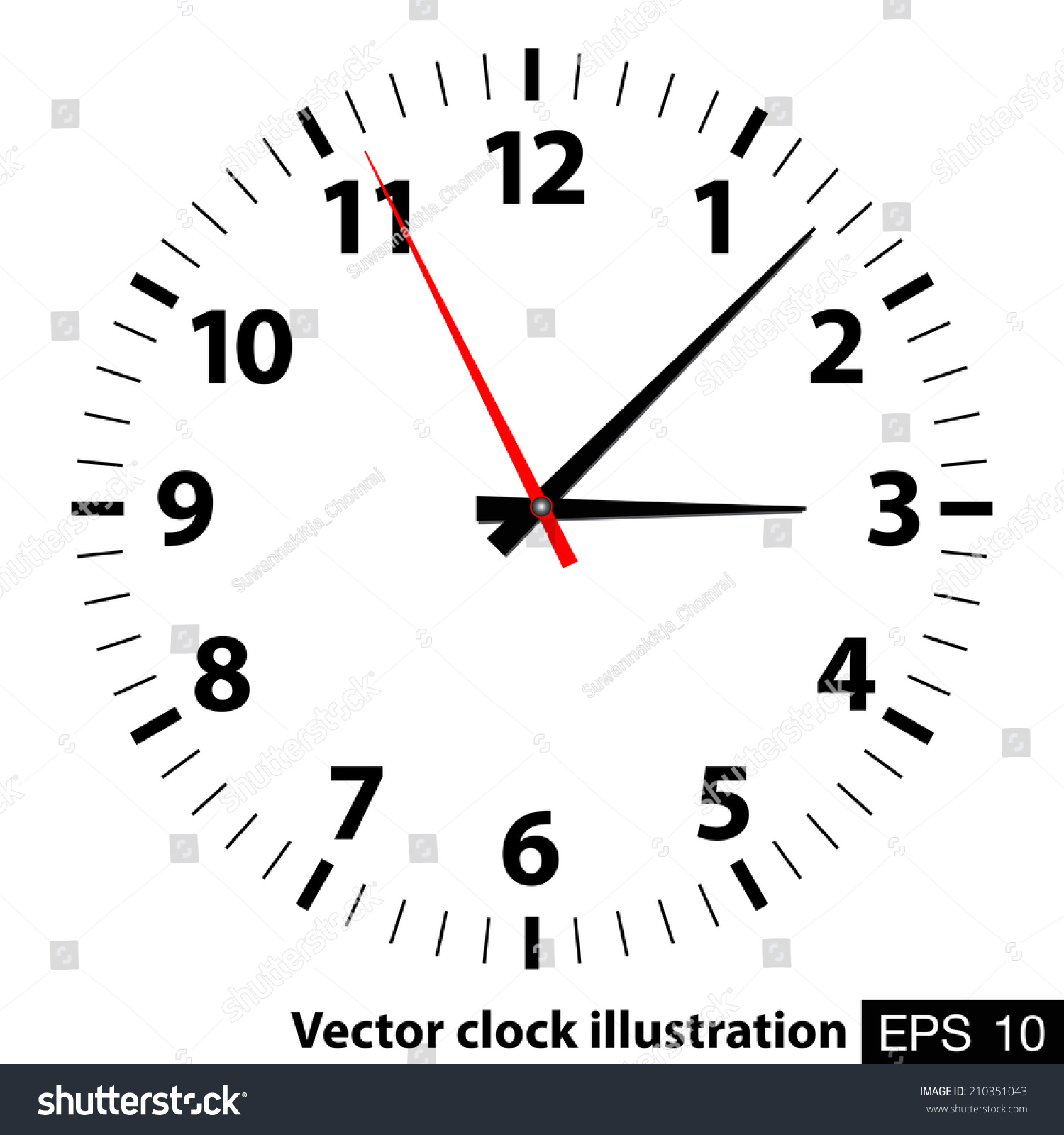 Vector Clock Illustration - 210351043 : Shutterstock