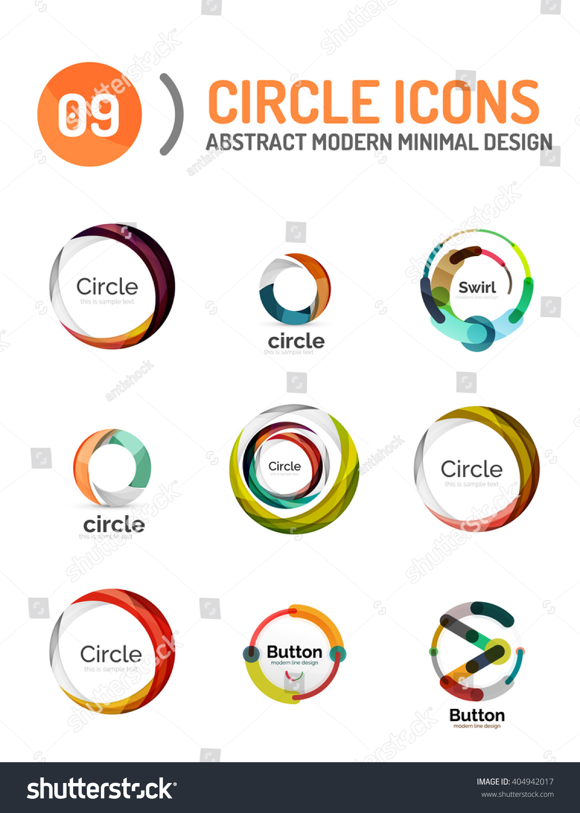 Vector Collection Various Circle Logos Stock Vector (Royalty Free ...