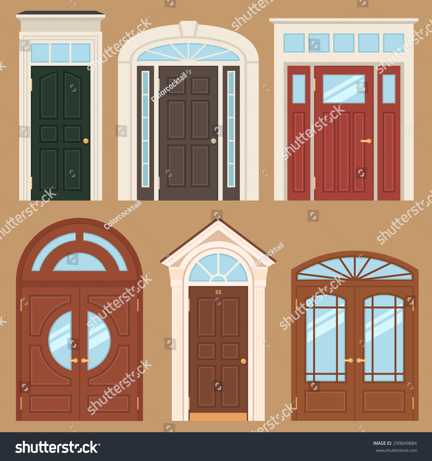 Vector Collection Various Types Classic Wooden Stock Vector HD ... Vector Collection Various Types Classic Wooden Stock Vector HD ...