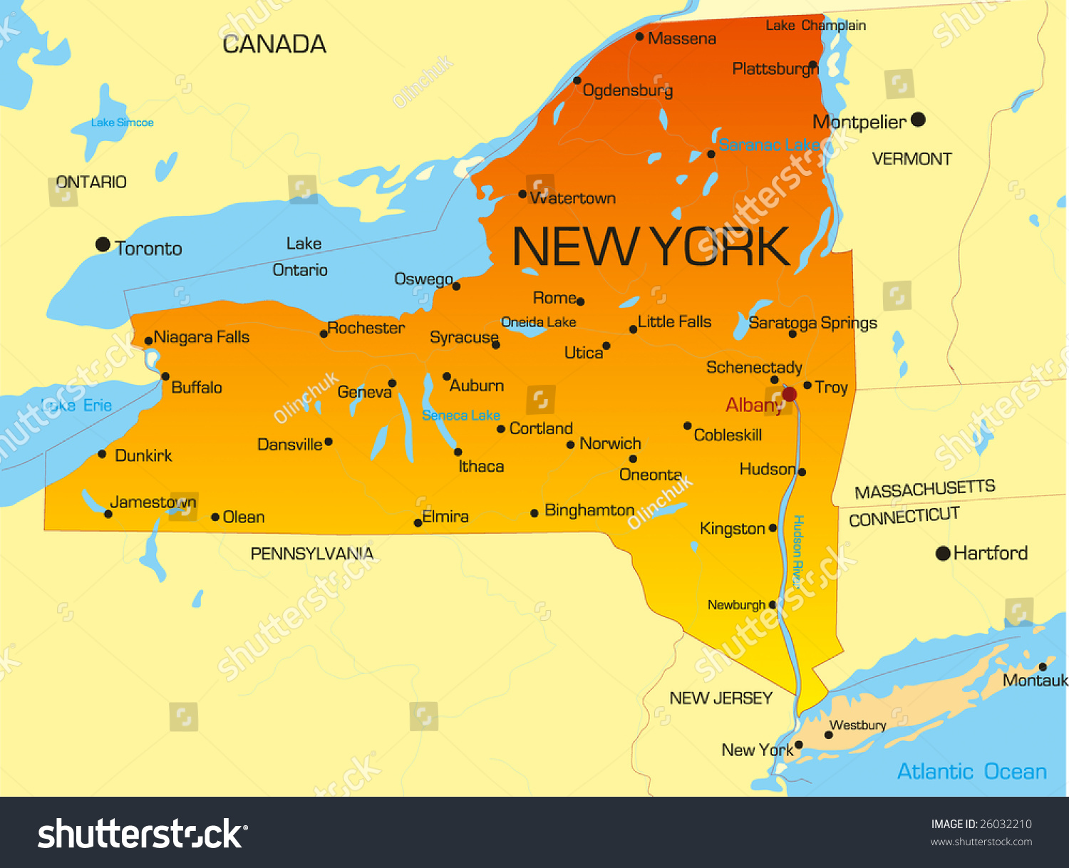 new york karte usa Vector Color Map New York State Stock Vector Royalty Free 26032210 new york karte usa