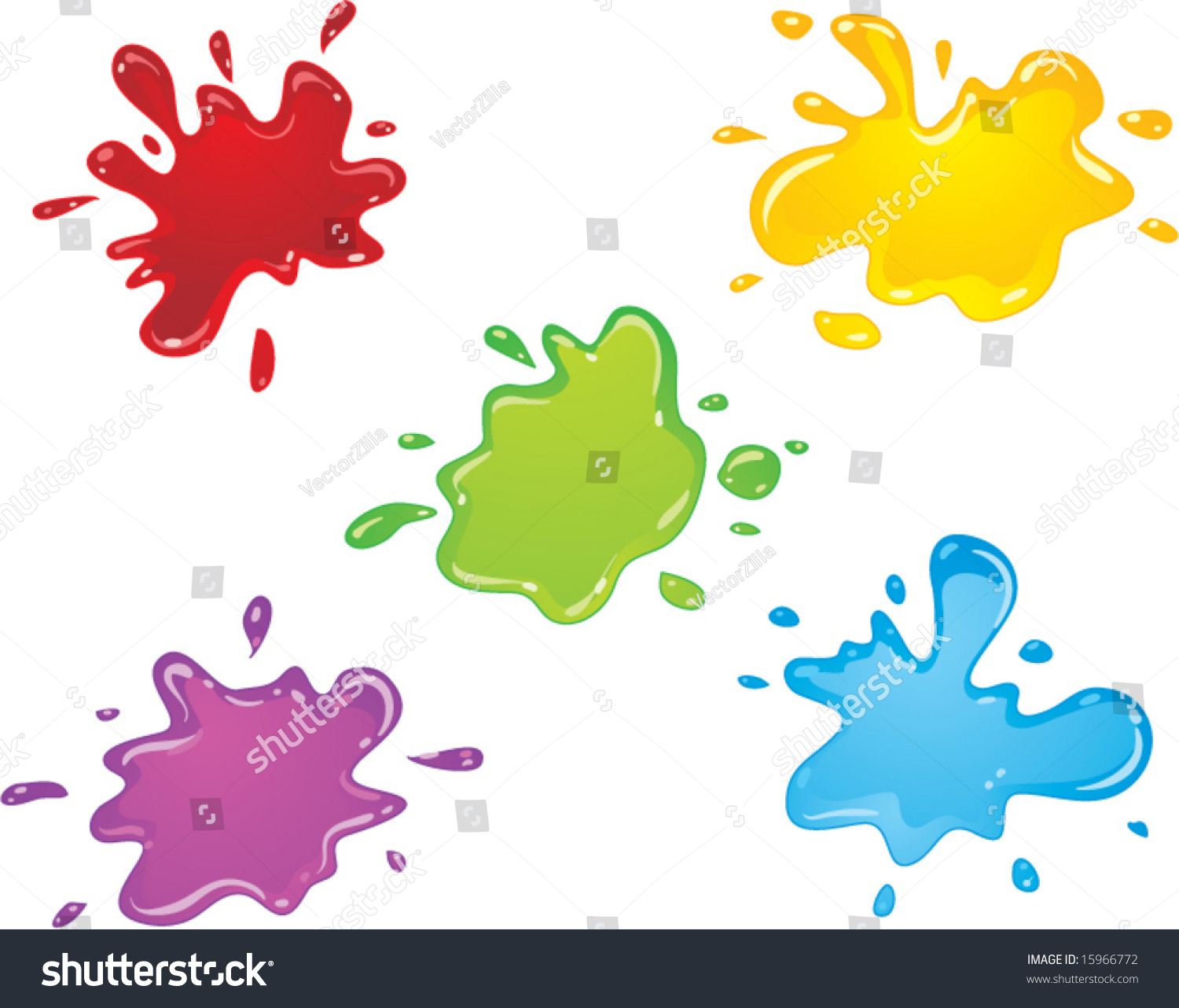 stock vector vector color paint splashes 15966772