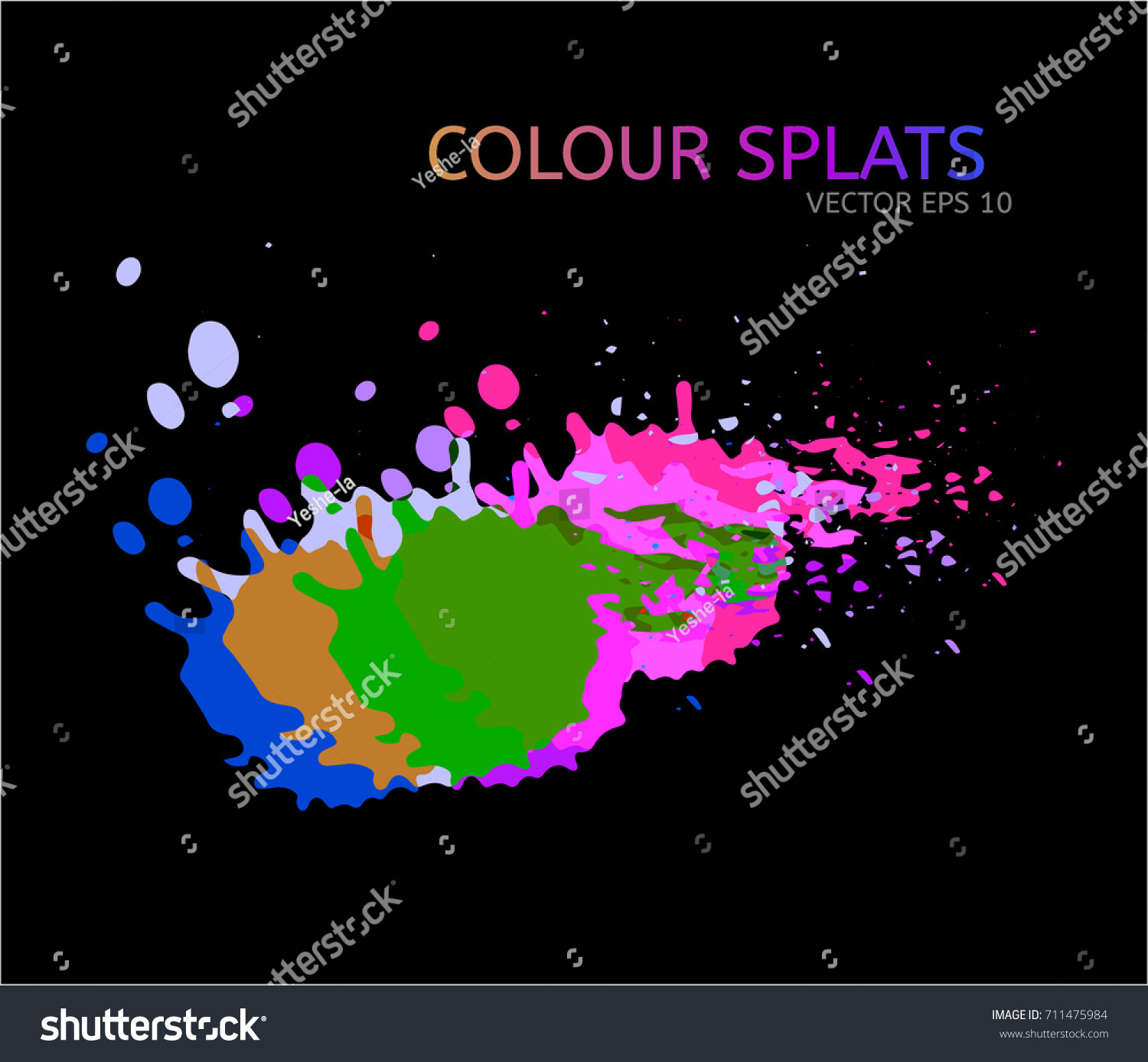 Stock Vector Vector Color Splats Graphic Paint Splatter And Drops Logo Or Cover Design Modern Simple Elements 711475984 