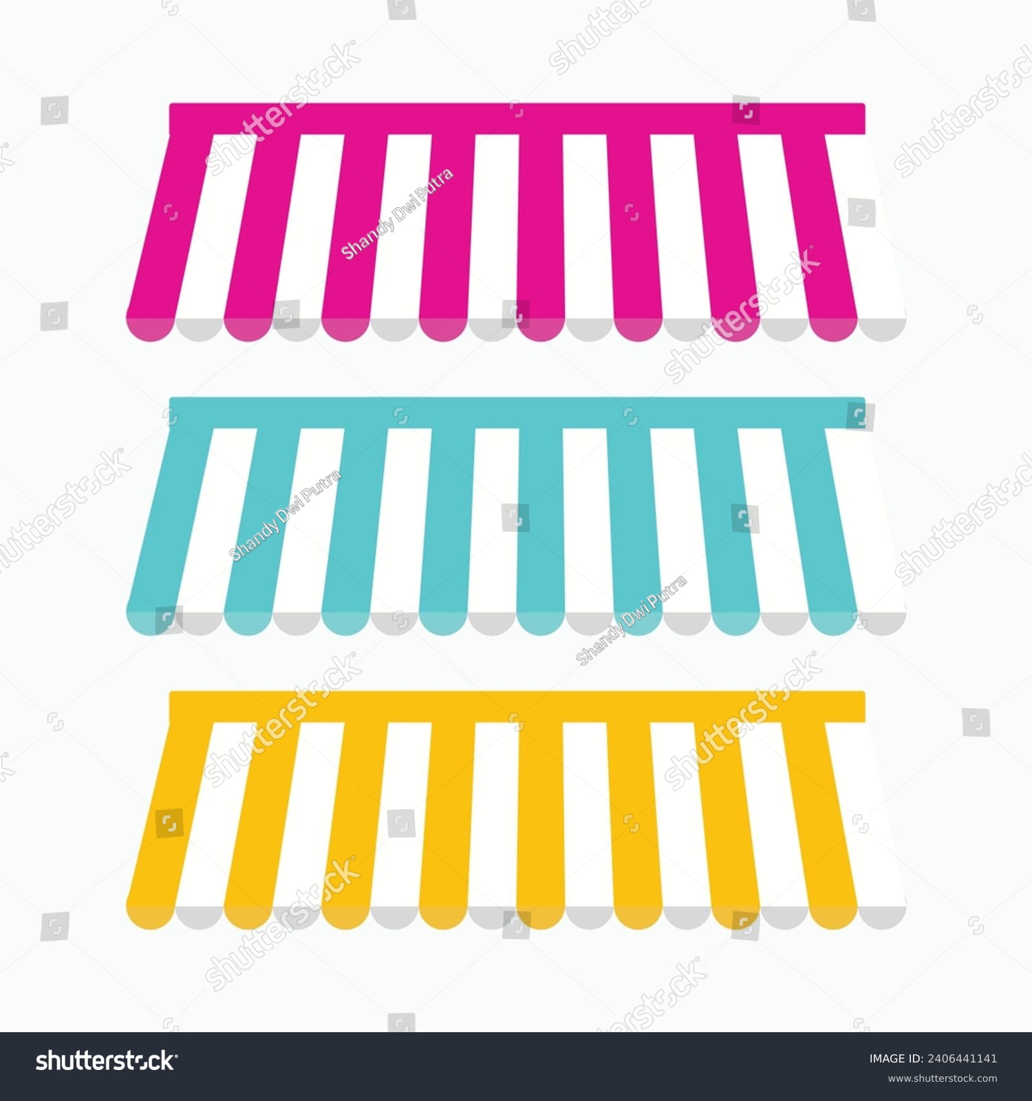 SVG of vector colored awnings design vector svg