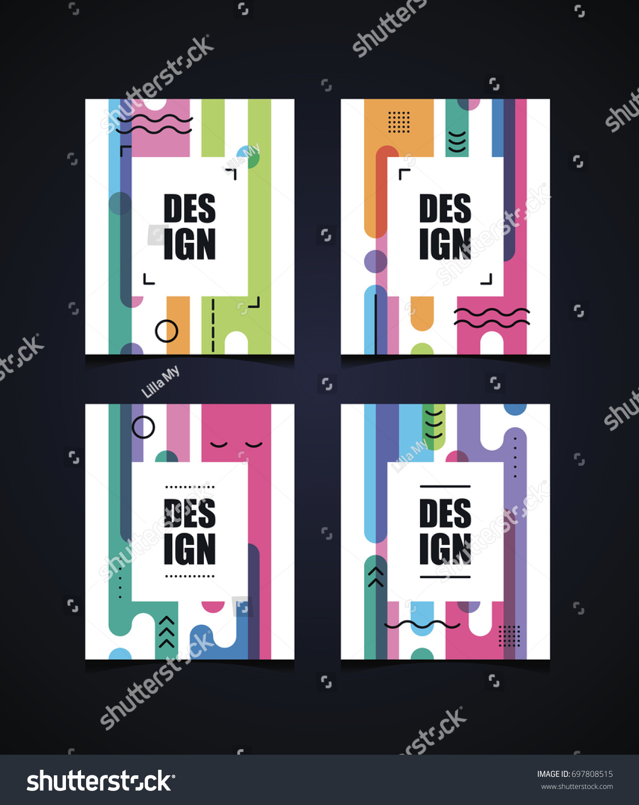 vector colorful frame design business cards stock vector 697808515 frame design for flyers