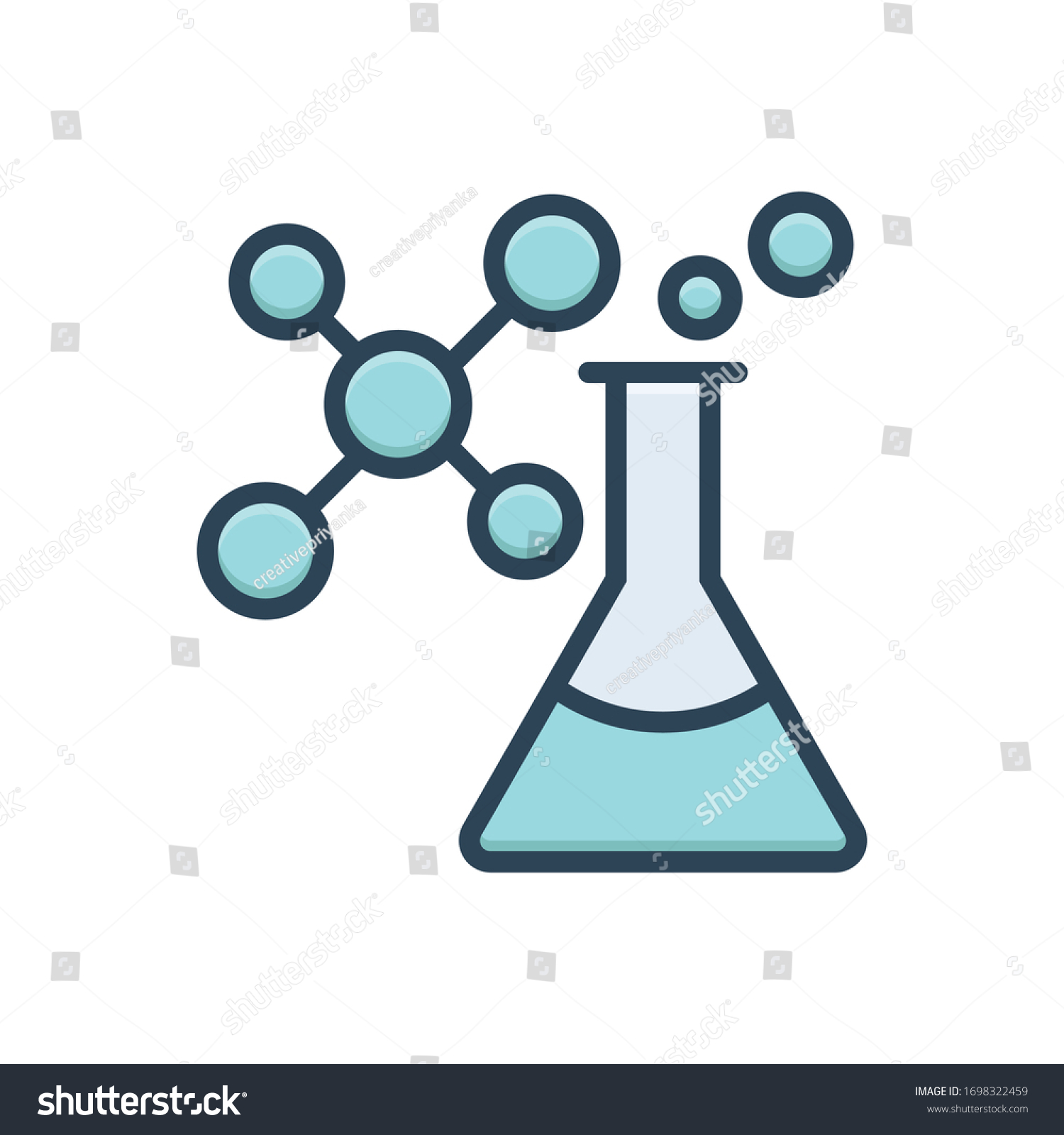 Vector Colorful Illustration Icon Science Beaker Stock Vector (Royalty ...