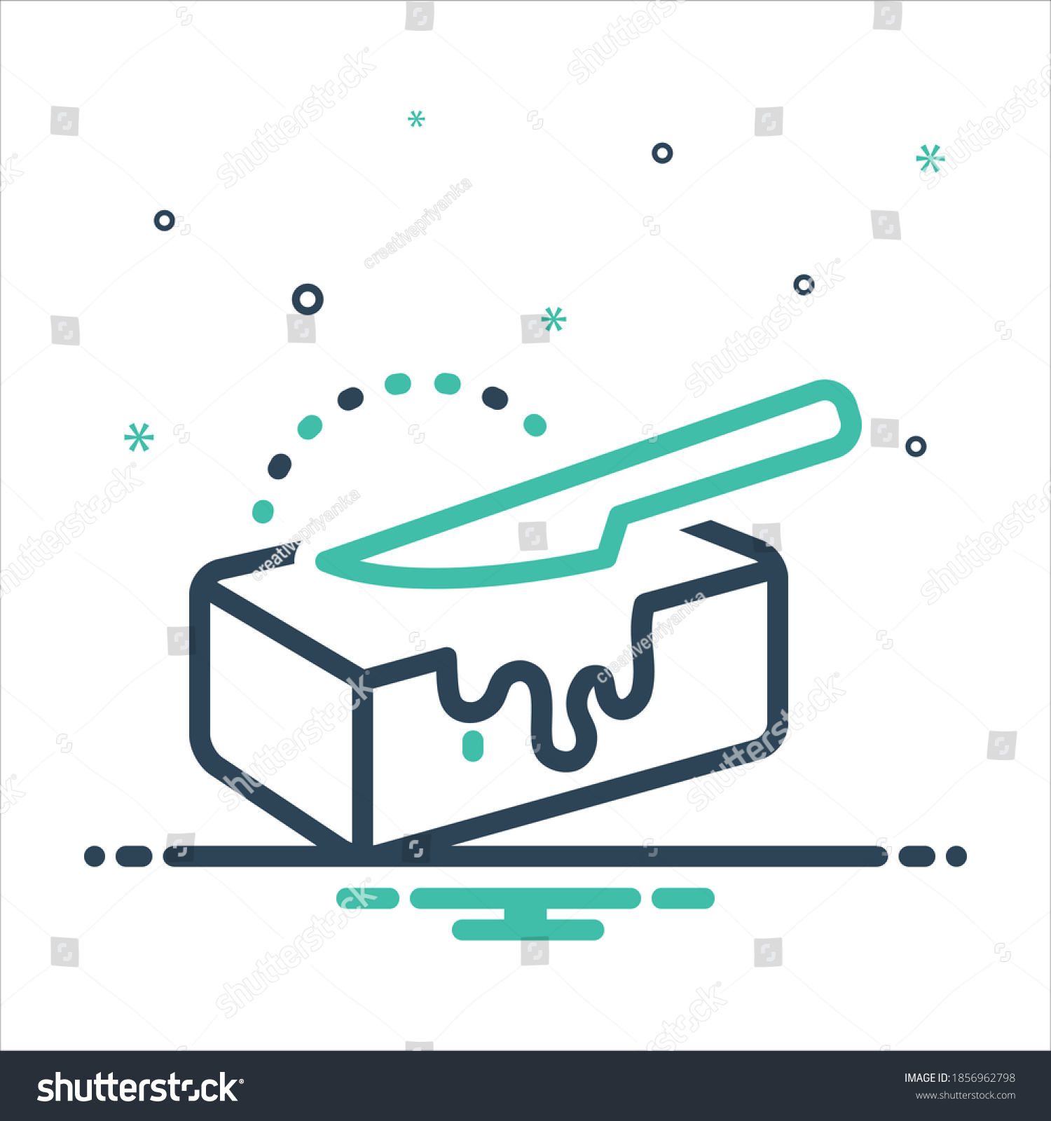 recommend clip art: Vector colorful mix icon for butter