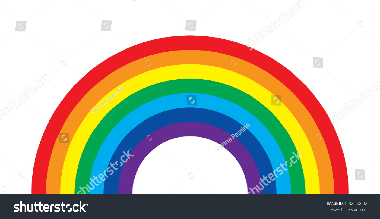 Vector Colorful Rainbow Symbol Logo On Stock Vector Royalty Free