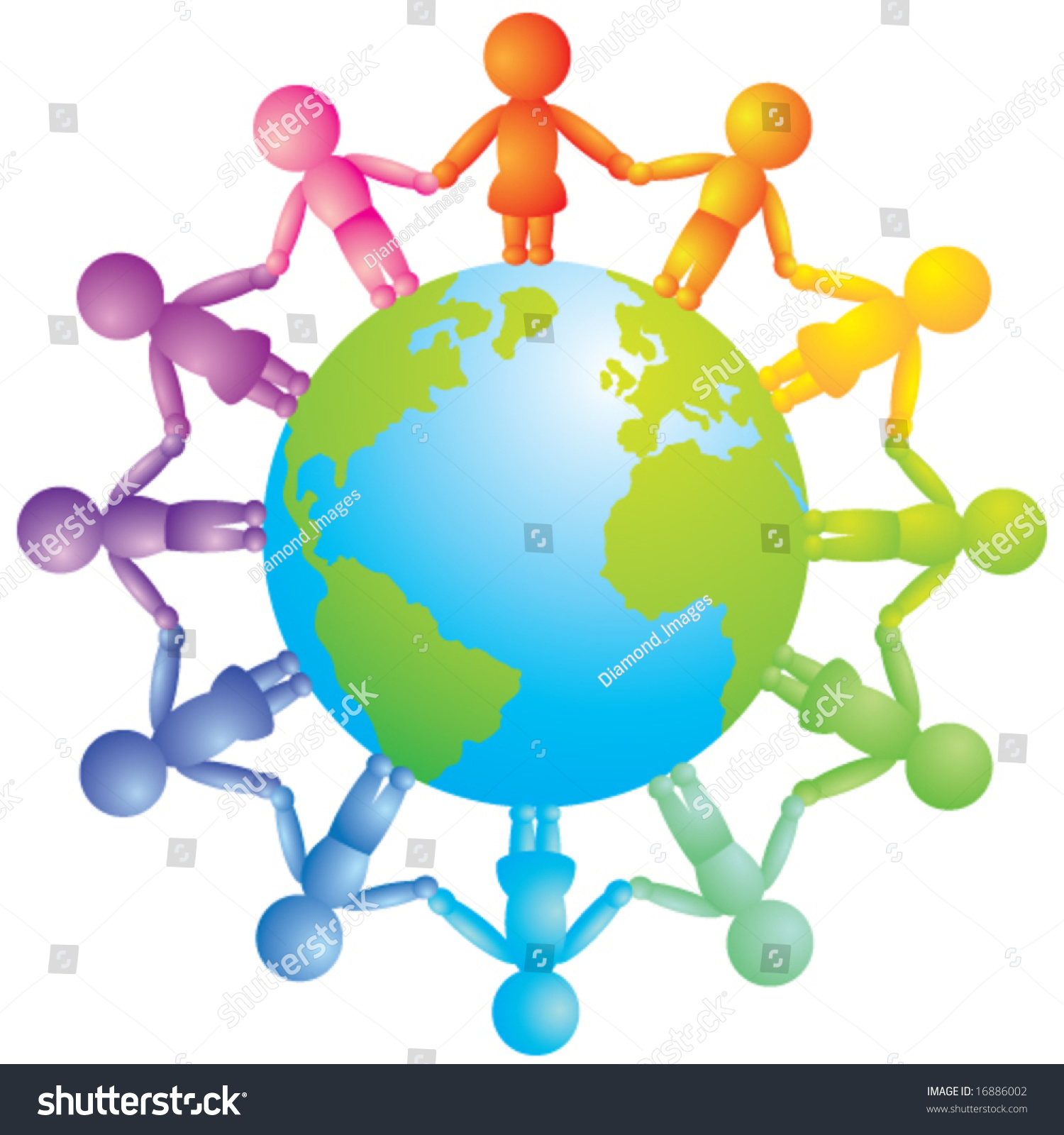 Vector Colorful United World - 16886002 : Shutterstock