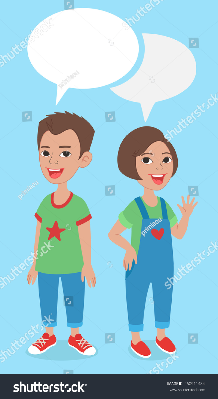 Vector Comics Style Cartoon Illustration Two Stock Vector 260911484 ...