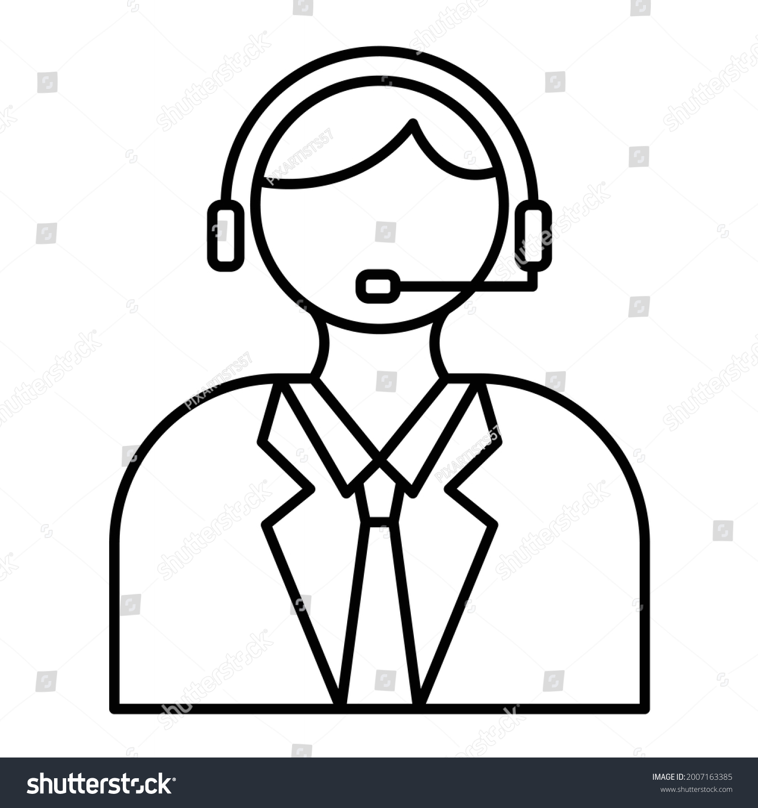 recommend clip art: Vector Commentator Outline Icon Design
