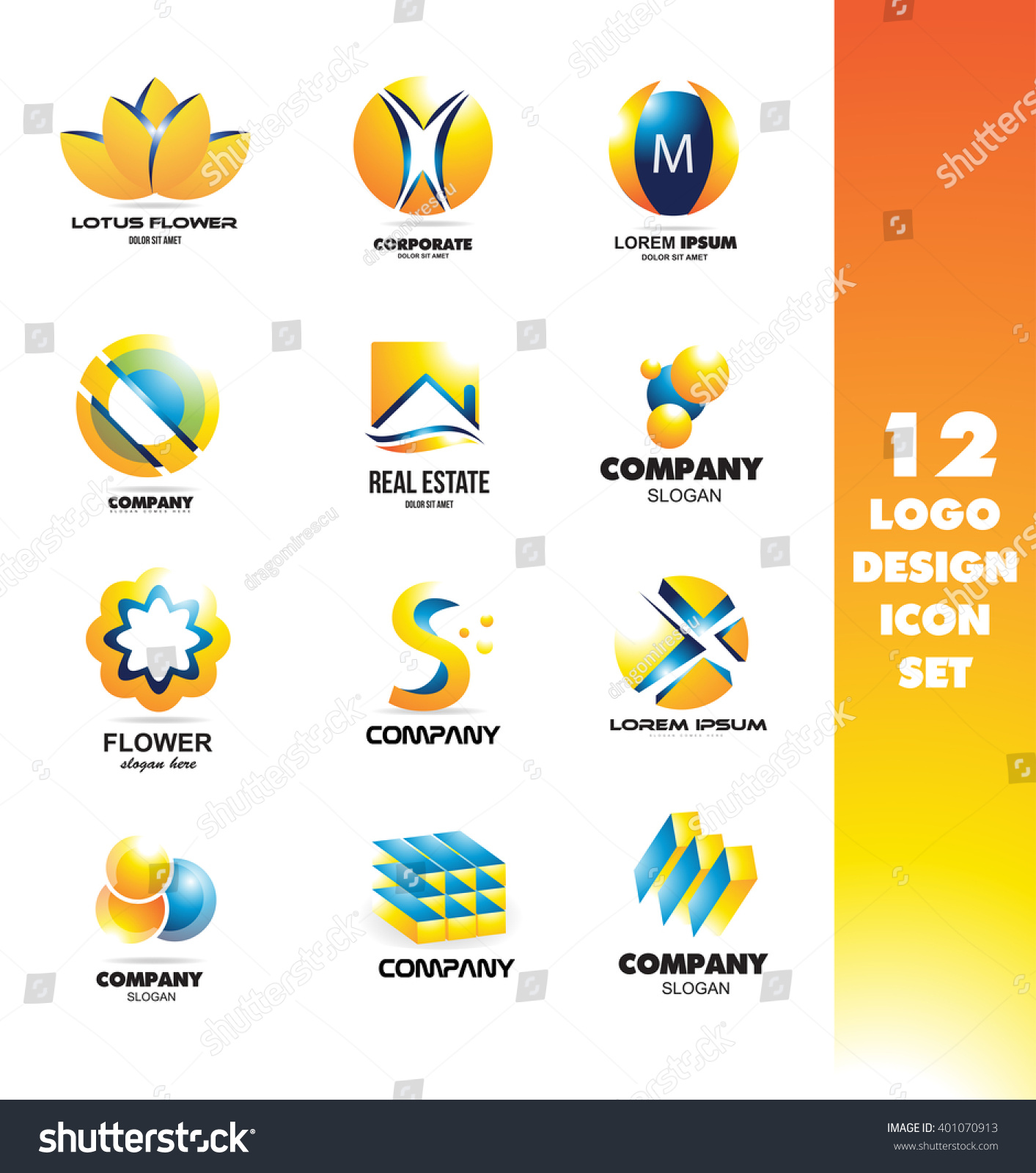 Vector Company Logo Icon Element Template Stock Vector 401070913 Shutterstock Vector Company Logo Element Template
