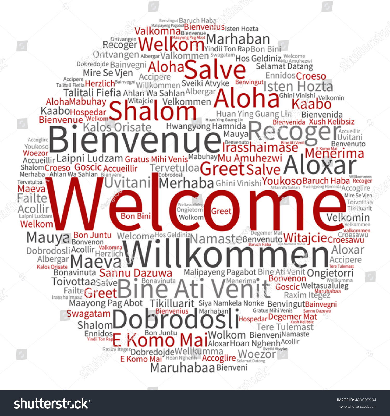 Vector Concept Abstract Round Welcome Greeting Stock Vector (Royalty ...