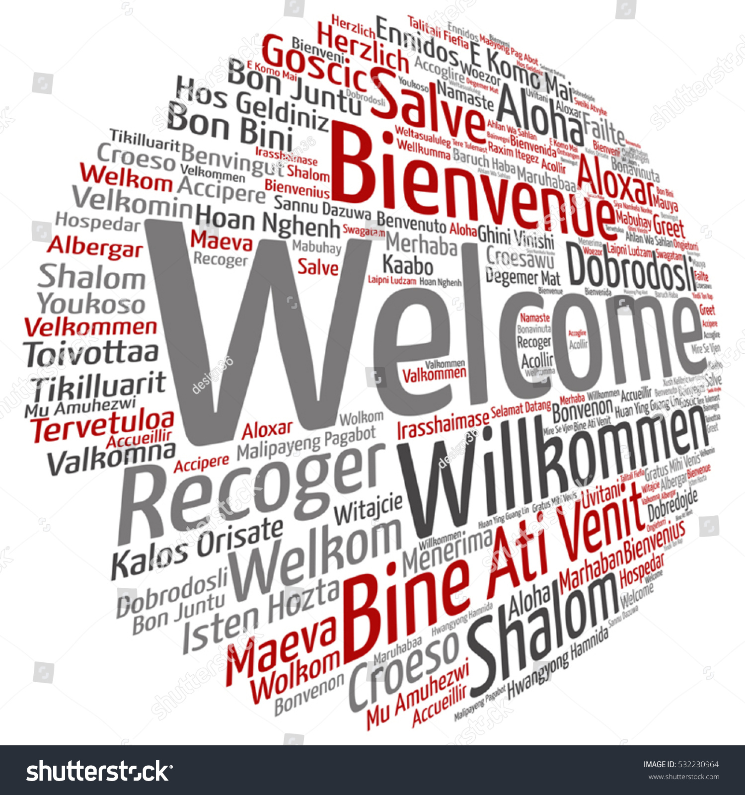 Vector Concept Conceptual Abstract Welcome Greeting Stock Vector ...