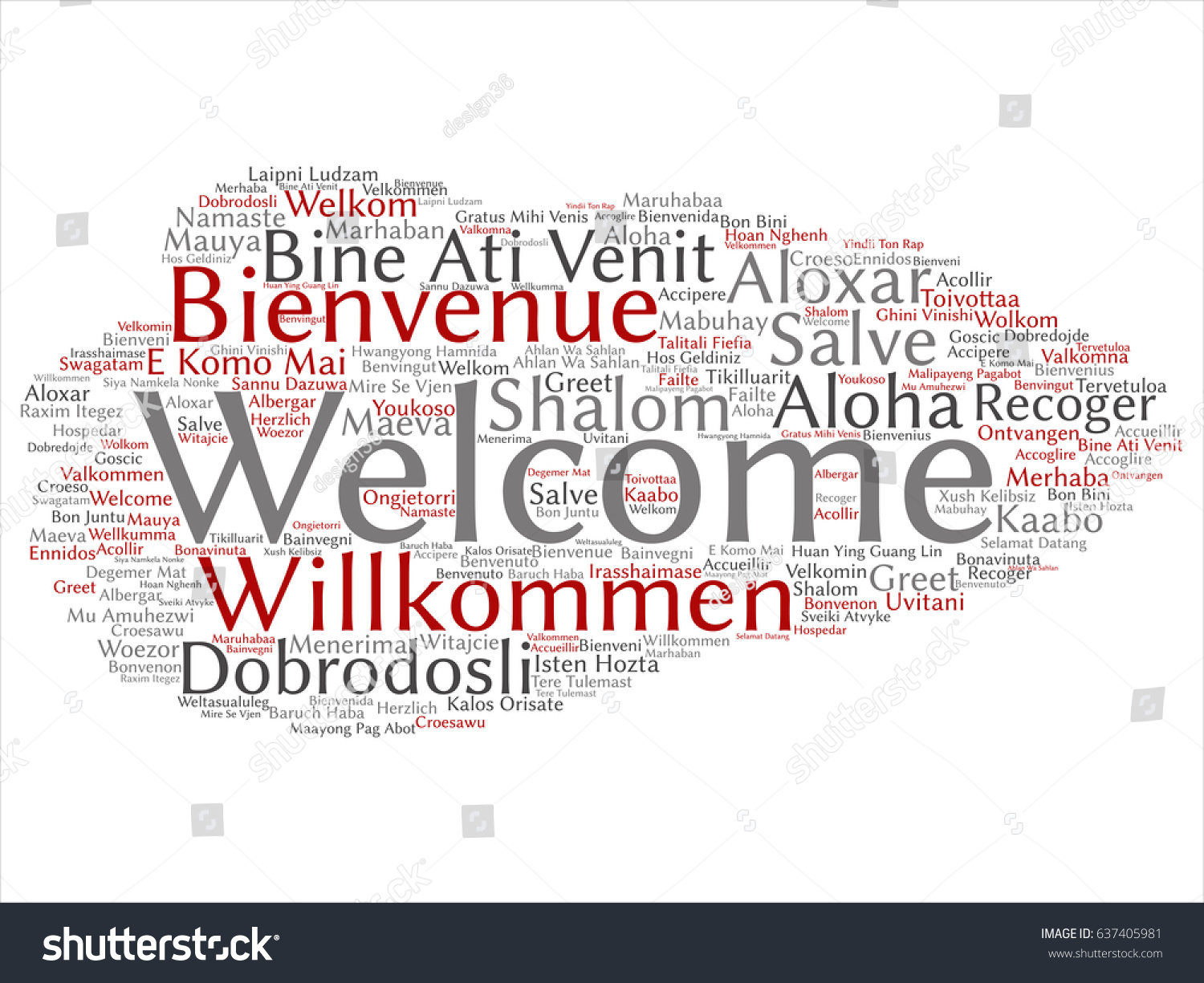 Vector Conceptual Abstract Welcome Greeting International Stock Vector ...