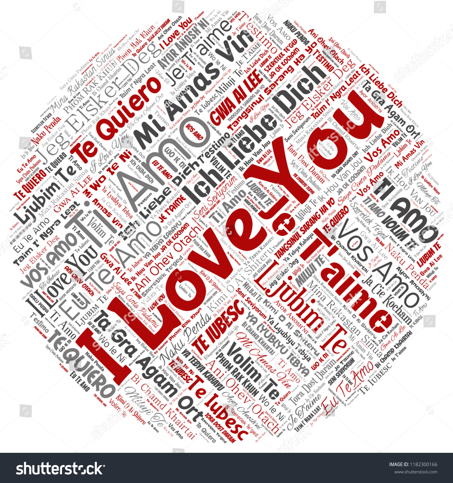 Vector Conceptual Sweet Romantic Love You Stock Vector Royalty Free