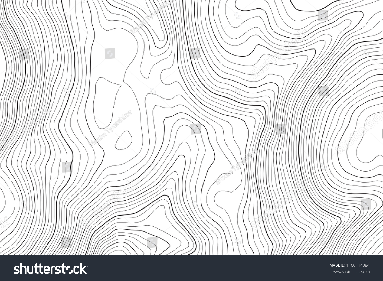 Vector Contour Topographic Map Background Topography Stock Vector ...